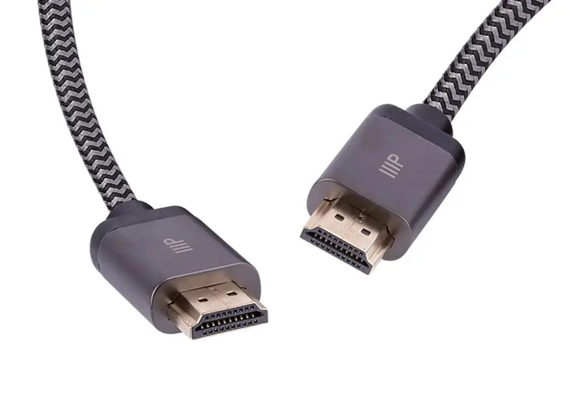Monoprice 8K Certified Braided Ultra High Speed HDMI Cable - 20 Feet - Black | HDMI 2.1, 8K@60Hz, 48Gbps, CL2 in-Wall Rated, 24AWG, Compatible with PS 5, PlayStation 5 Digital Edition, Xbox X, Xbox S
