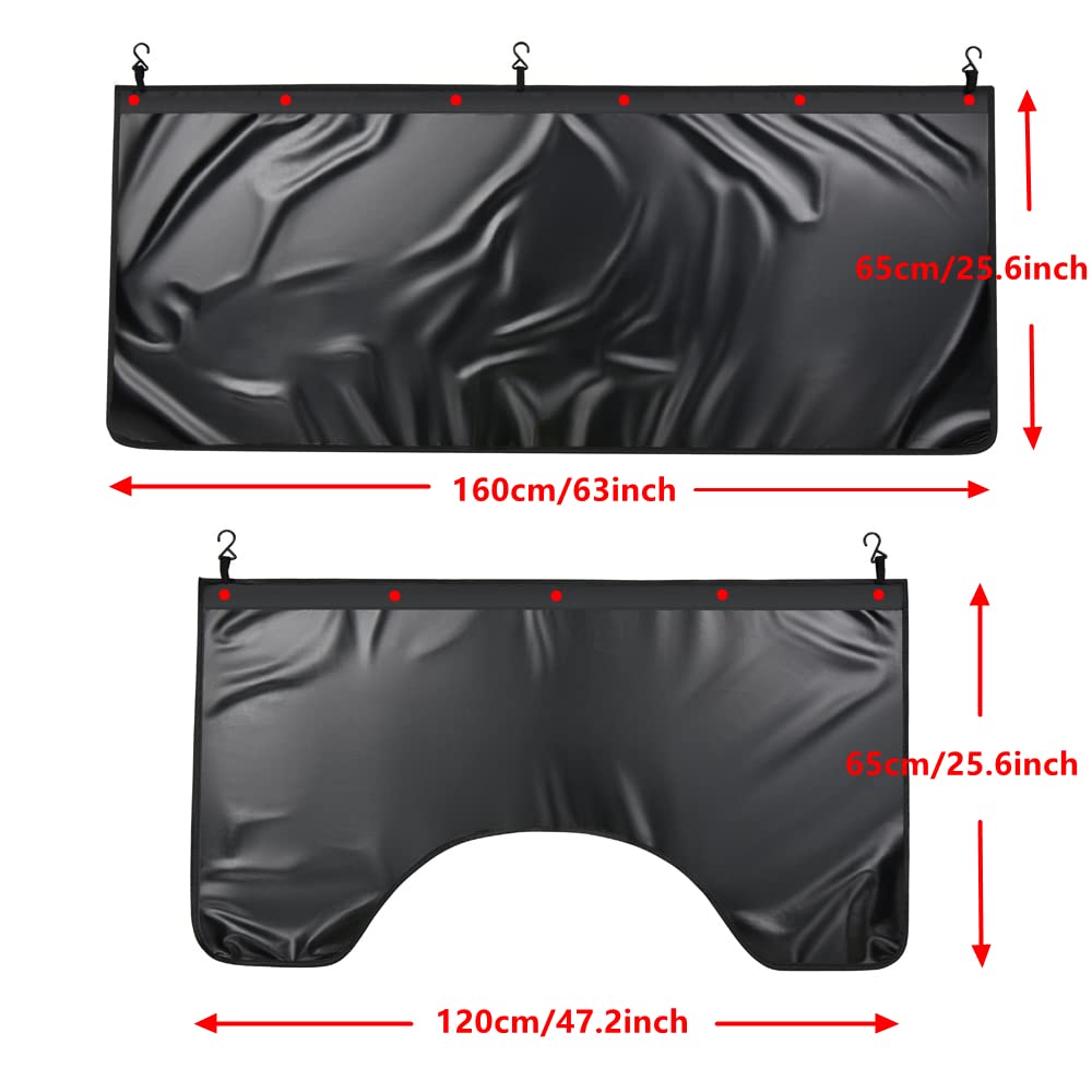 Magca Automotive Fender Covers 3Pcs Set, Magnetic PU Leather Mat for Mechanics, Fender Protector Mat for Repair Work, Large