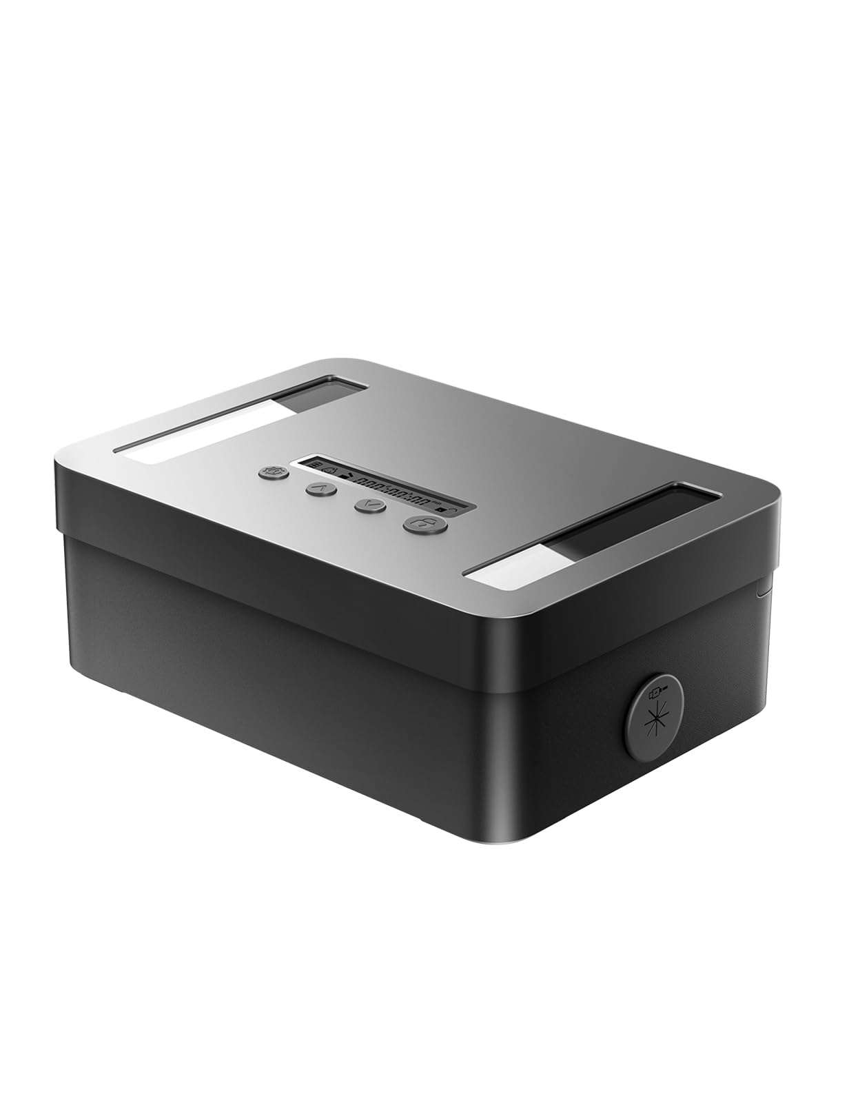 STARSIKI Metal Time Lock Box with Emergency Unlocking, Phone Timed Locked Box with Timer, Timed Locking Container, Audio Prompt, Self-Discipline Gift, 365 Days Max for Cellphone/iPad Mini/Medication