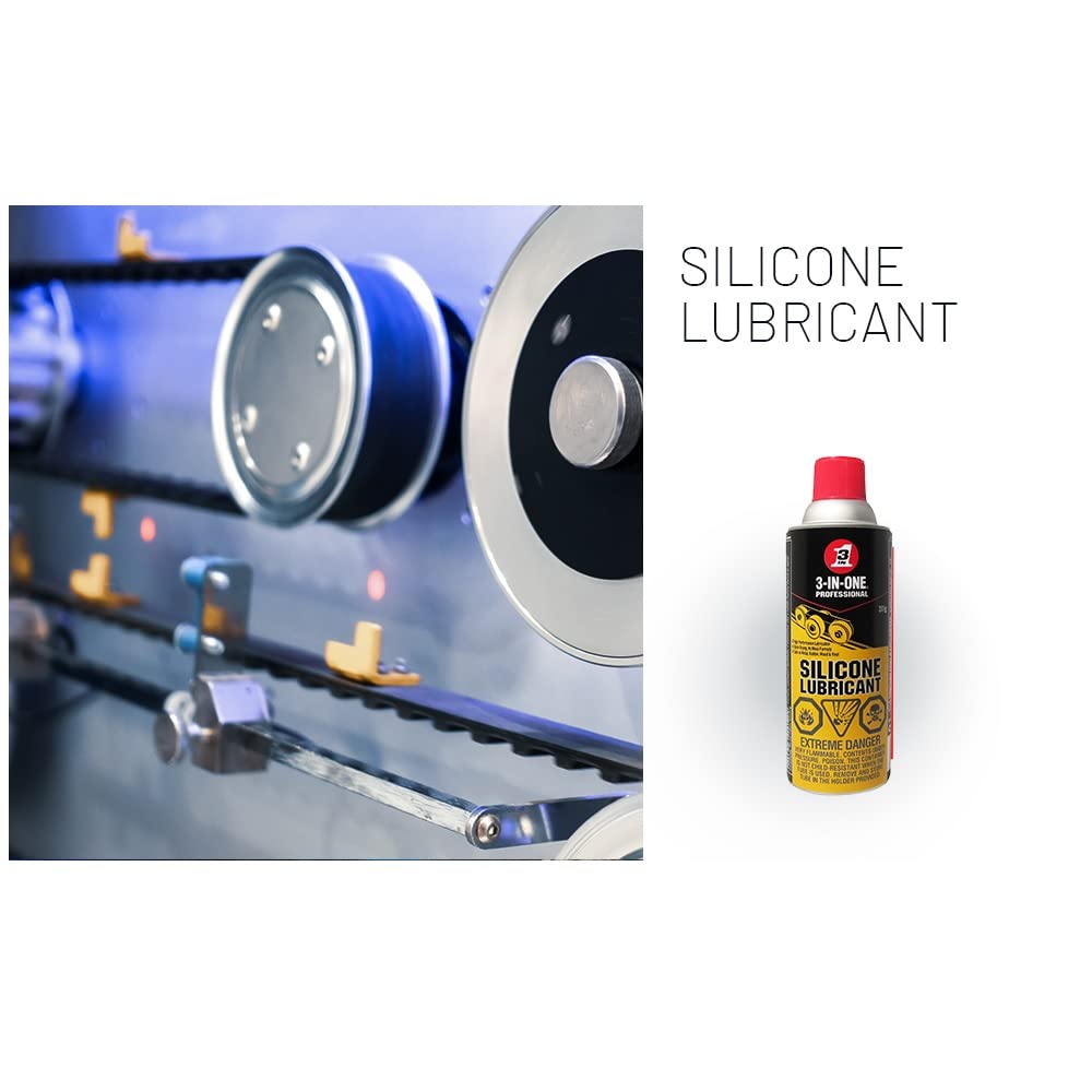 3-IN-ONE Professional Silicone 311g, Safe to use on Metal, Rubber, Wood and Vinyl, 1141, Case of 12