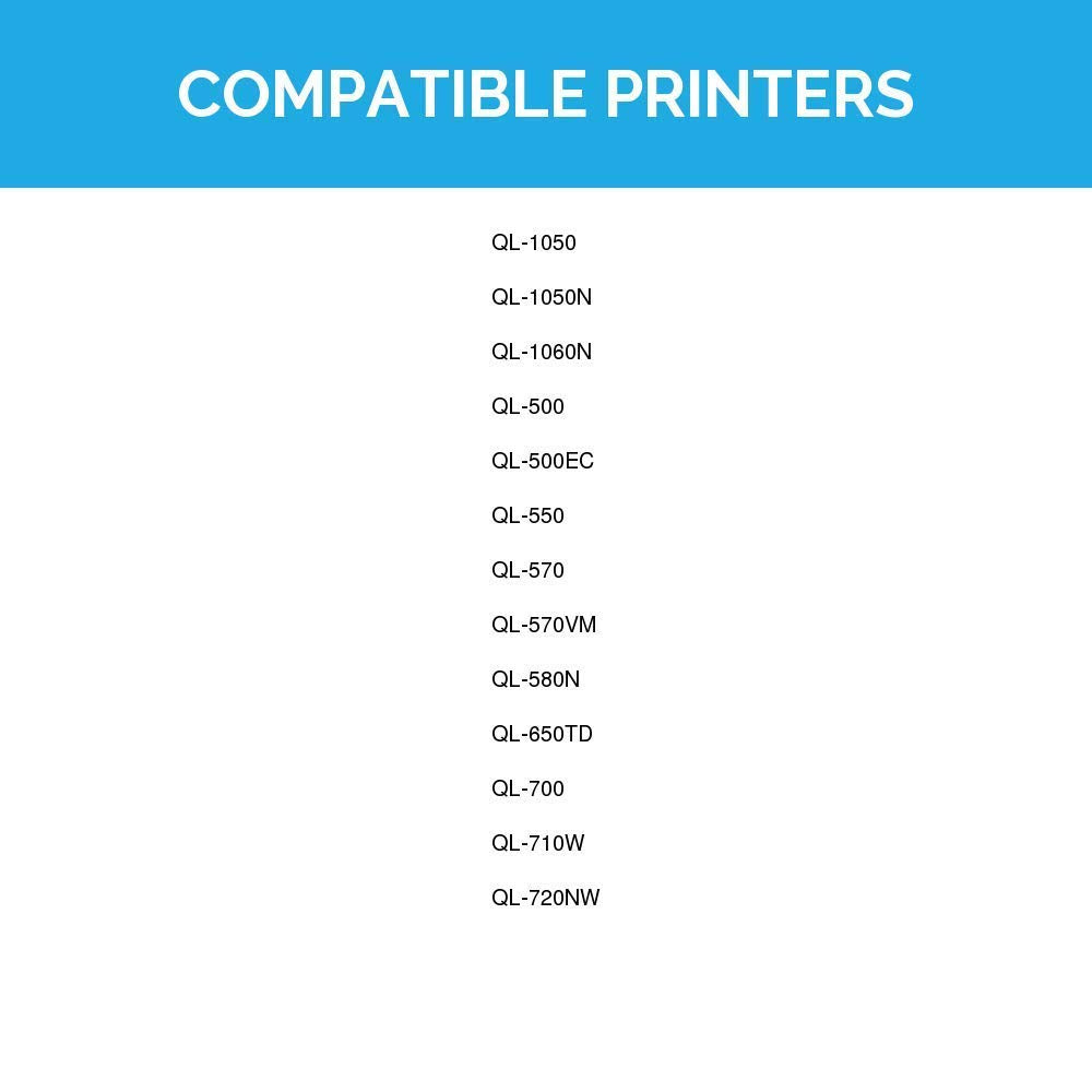 LD Compatible Brother DK-1208 10 Rolls of Address Labels / 1.4 in x 3.5 in