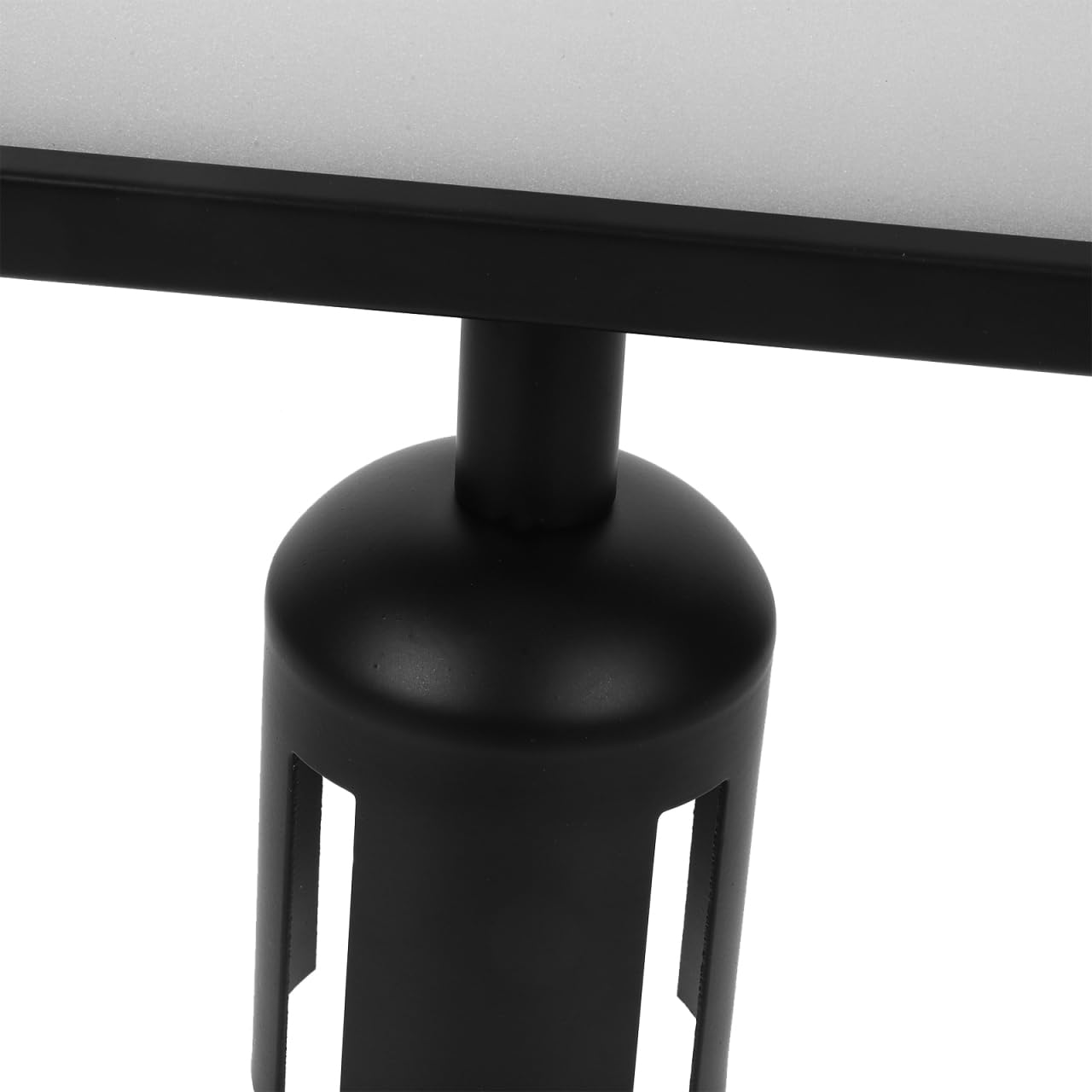 DIYEAH Stainless Steel Stanchion Sign Holder 12.6x12" | Black Queue Column Frame for Crowd Control Barrier | Stantion Topper for Retractable Belt Safety Poles