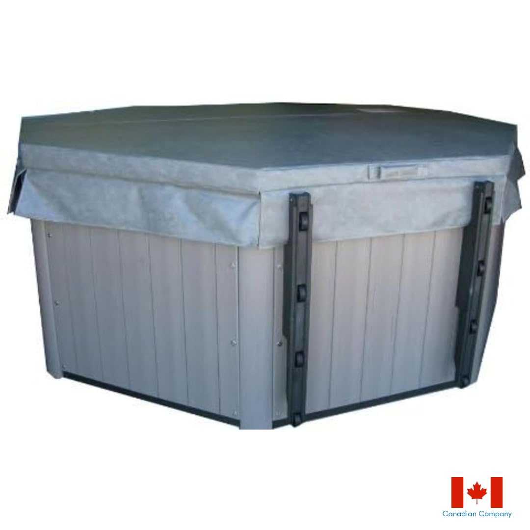 ABC Spa 4 Roller Hot Tub Cover Lifter – Durable Plastic Material, Stainless Steel Hinge Bolt Spa Lifter, Weight up to 75 Pounds, Square & Rectangle Tubs up to 8' Wide