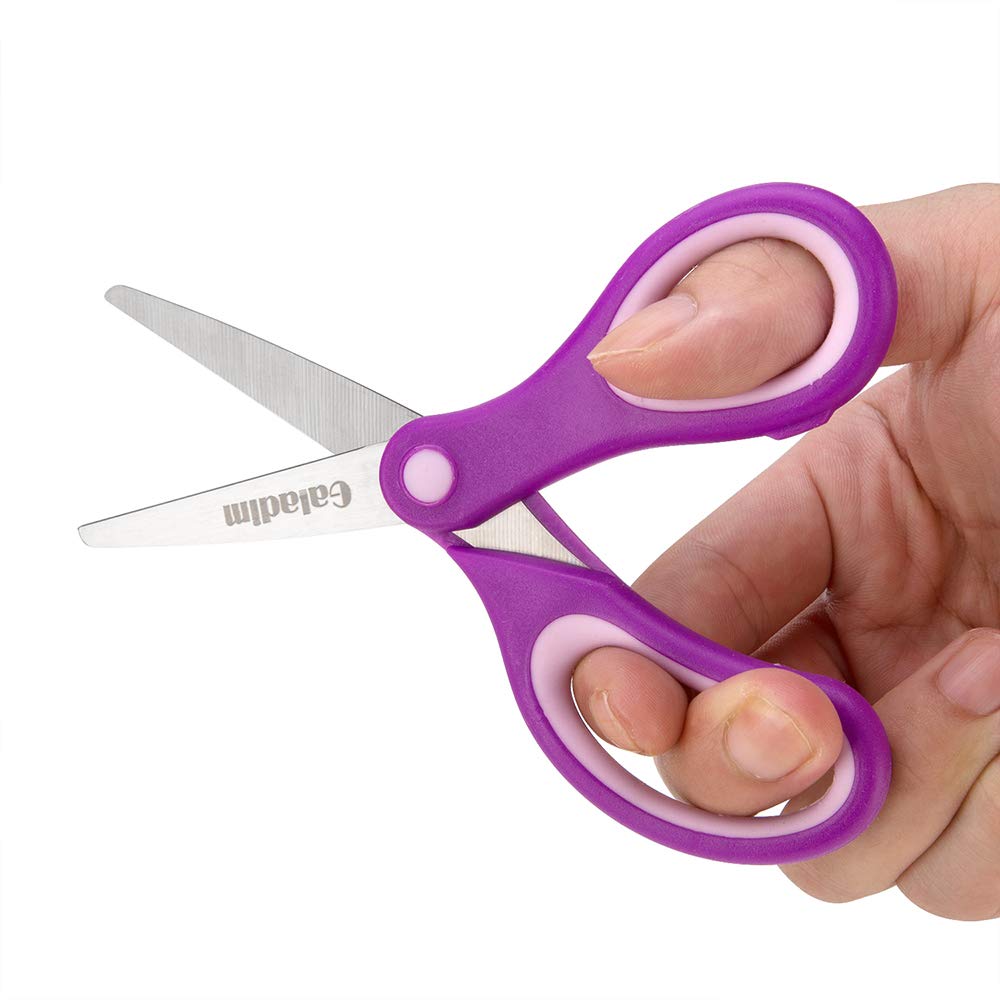 Galadim Kids Scissors (36 Count Teacher Pack, Rounded-tip, 14cm) - 5.5 Inch Soft Touch Blunt School Student Scissors Shears GD-016-CA-R-2