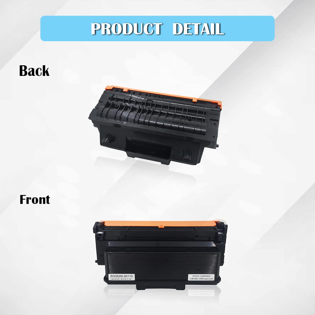 Compatible 3330 3335 3345 Toner Cartridge 15000 Pages for Xerox WorkCentre 3335 3335dni 3345 3345dni Phaser 3330 3330dni Printer 106R03624 (Black, 1-Pack)