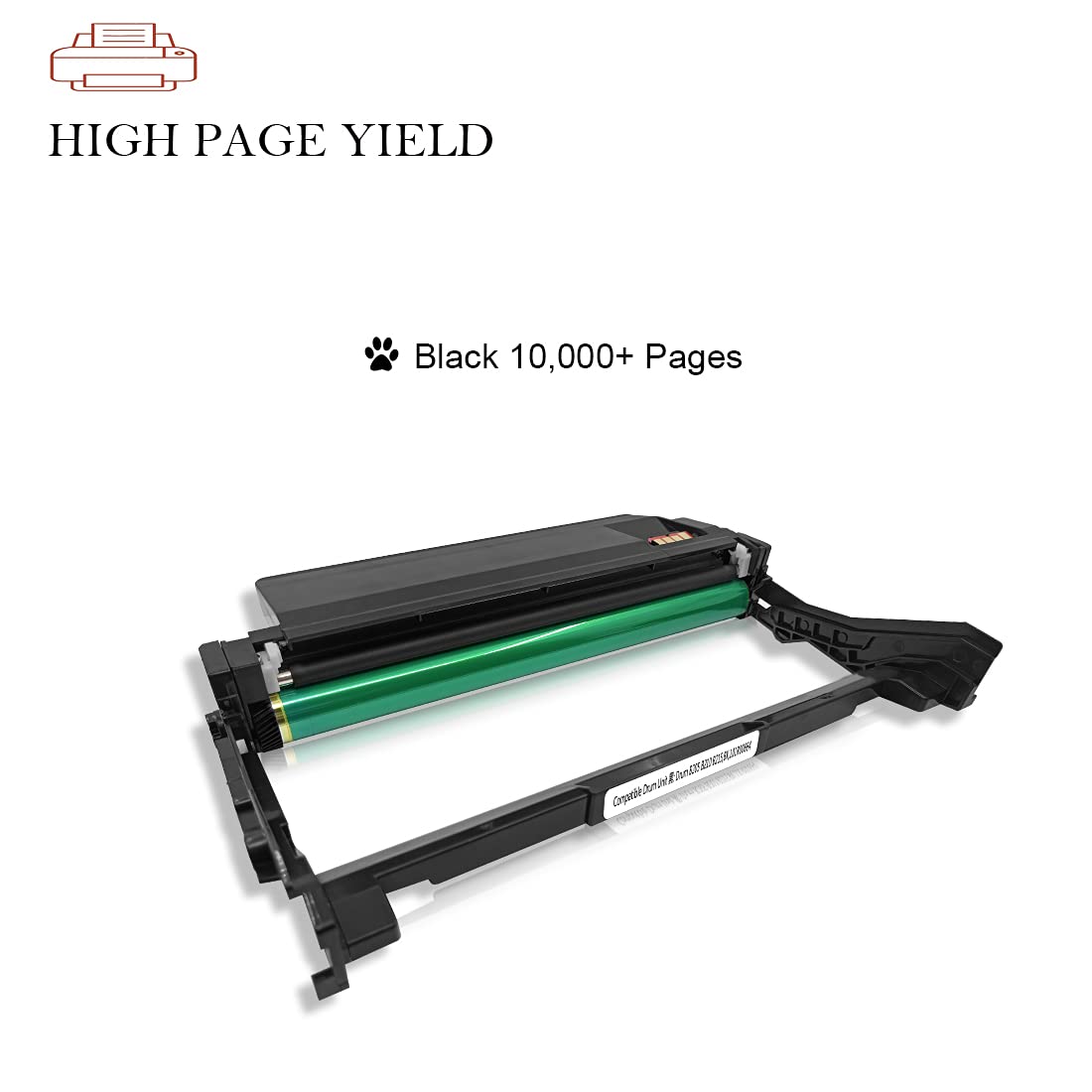 B205 B210 B215 Black Drum Cartridge Compatible for Xerox B205 B210 B215 B210DNI B205DNI B205MFP B215DNI B215MFP Printers 10000 Pages 101R00664 ( Drum Unit, 1-Pack )
