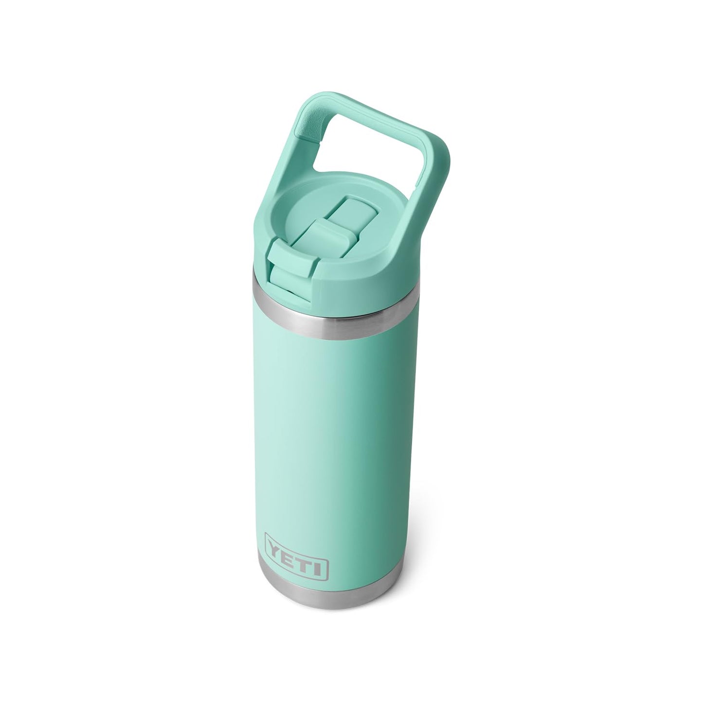 YETI Rambler 18 oz Bottle, Vacuum Insulated, Stainless Steel with Straw Cap, Seafoam