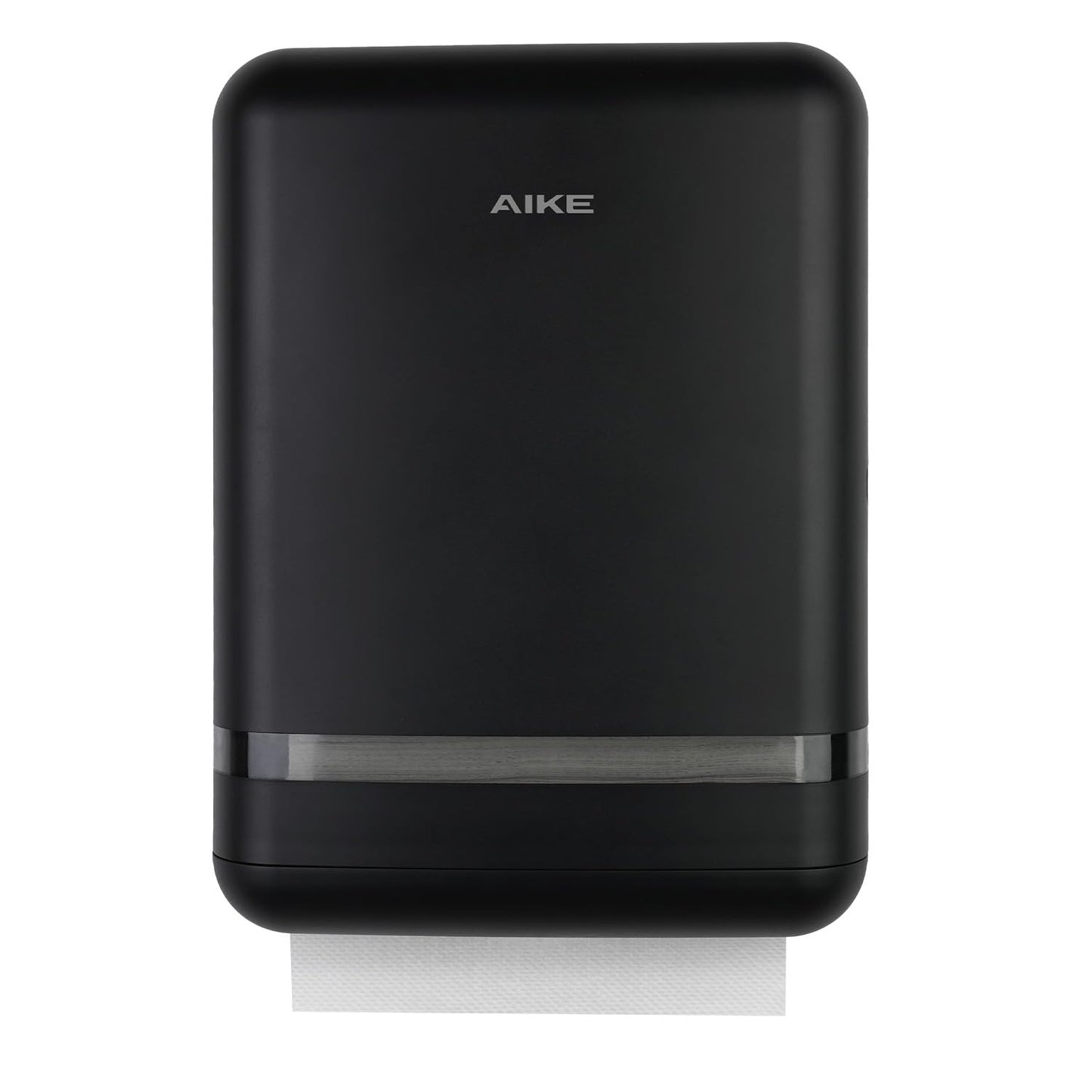 AIKE 400 Sheets Multifold Paper Towel Dispenser for Commercial Wall Mount Tissue Dispenser with Lock Large Capacity Black (Folded Size 22.86 x 8.89 cm Or Smaller)
