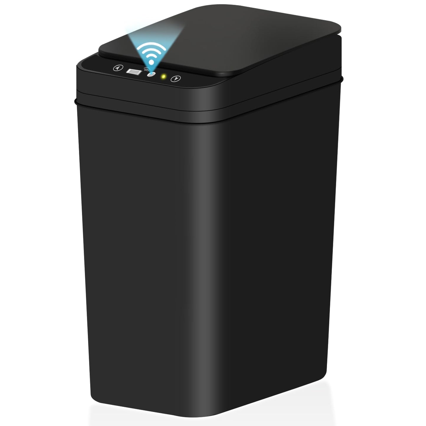 Bathroom Trash Can with Lid Touchless Automatic Garbage Can, 2.6 Gallon Slim Waterproof Motion Sensor Smart Trash Can, Small Plastic Trash Bin for Bedroom, Living Room