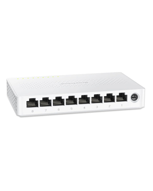 BrosTrend 8 Port 2.5G Network Switch, Unmanaged Ethernet Switch Multi-Gigabit, Ideal for Game Console NAS PC, Plug & Play 2.5Gbps Ethernet Splitter, Fanless, Desktop / Wall-Mount, Lifetime Protection