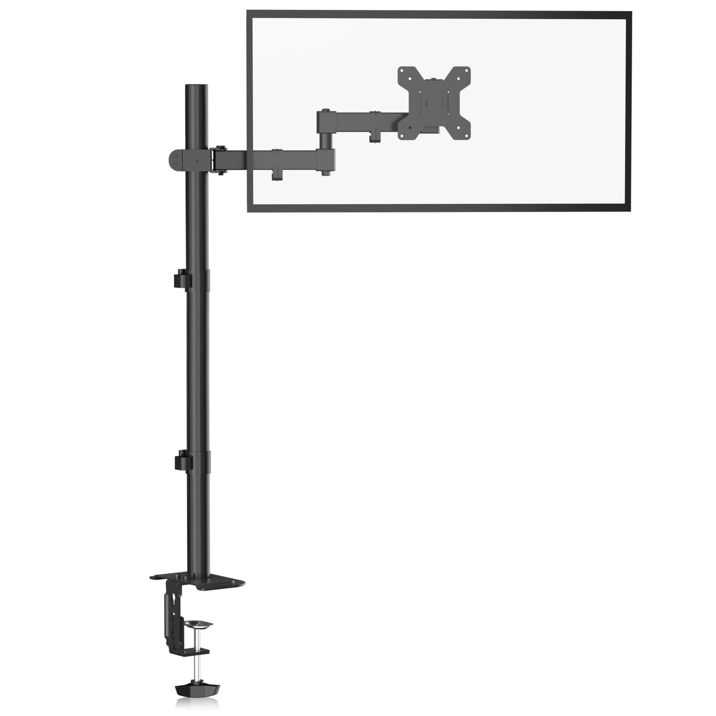 Bracwiser Single Fully Adjustable Monitor Arm Stand Mount Fits One Screen 13-32 inch 22lbs for Monitor Computer Screen 13 15 17 19 20 22 23 24 26 27 30 32 inch VESA 75 100 (MD7821)