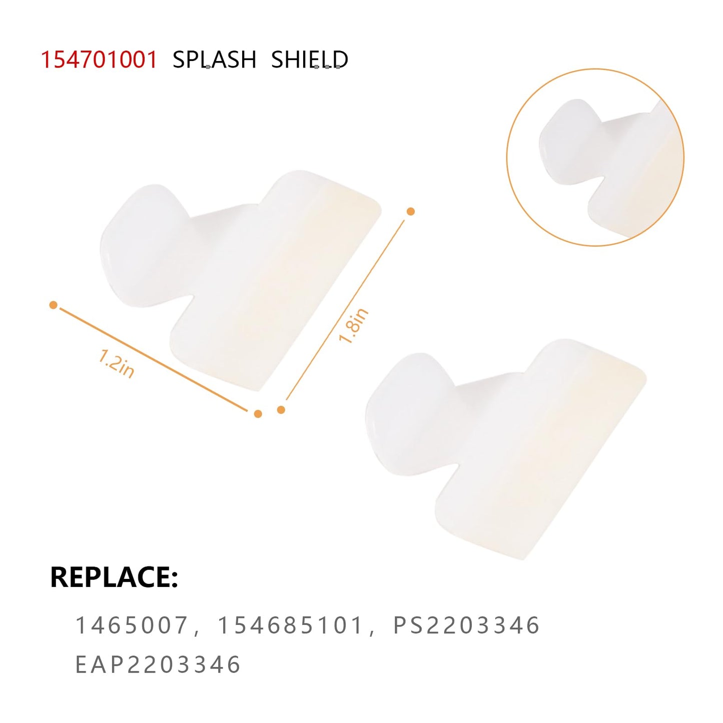 Wllead 154827601 Dishwasher Door Seal Combo Kit Compatible with Frigidaire Kenmore Electrolux & Sears, Includes Door Lower Seal 809006501 & Splash Shield 154701001