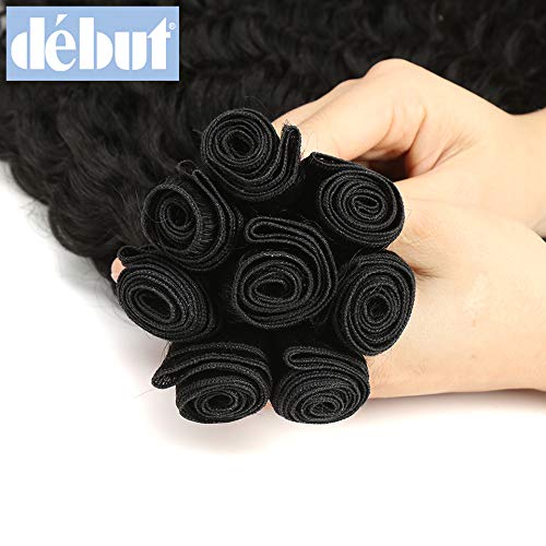 DÉBUT Synthetic Hair 8 Bundles with Simple Closure Weave Water Wave Bundles 9pcs High Temperature Fiber 20 Inches 240g