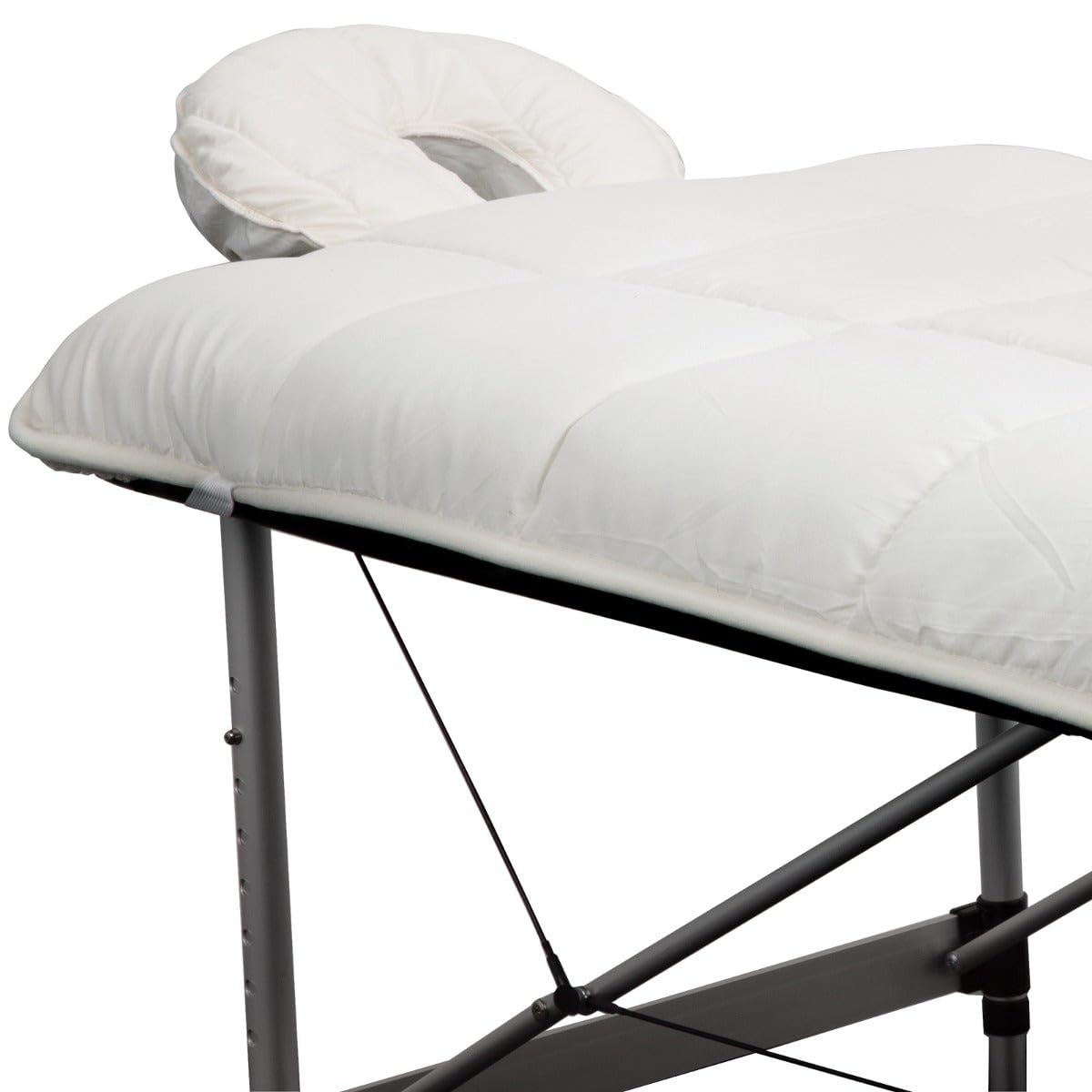 ForPro Premium Quilted Fleece Table Pad Set, Natural, Extra Soft, Hypoallergenic, for Massage Tables, Includes Massage Table Pad and Face Rest Cover