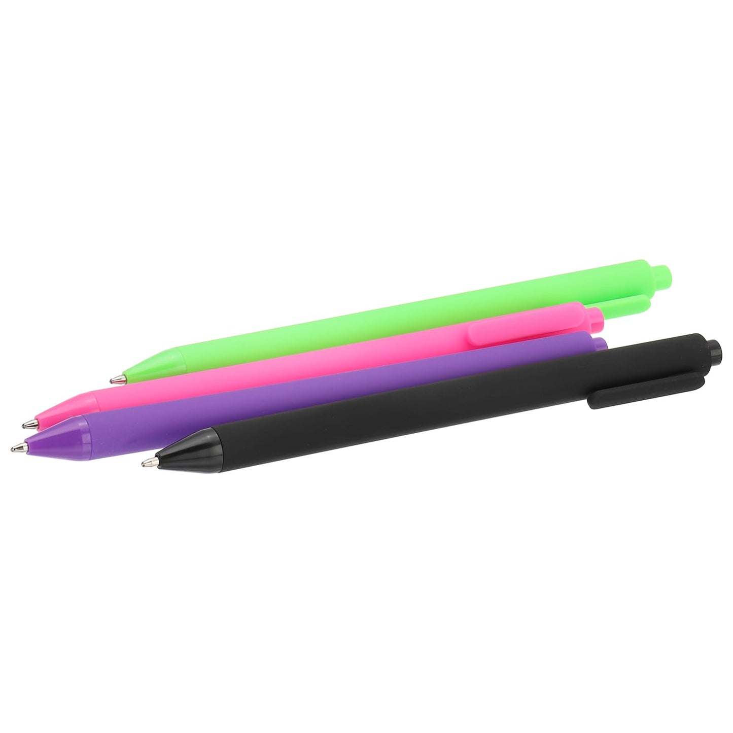 PATIKIL 50 Pack Black Barrel Click Pens, 1.0MM Black Ink Retractable Ballpoint Pens, Medium Point Smooth Writing Pens Office Supplies, Purple