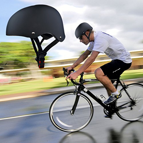 Besmall Skateboard/Skate Helmet with Protective Gear Knee Pads Elbow Pads Wrist Guards for Kids/Youth BMX/Skateboard/Bike, for Head Size M (52-57cm) Black