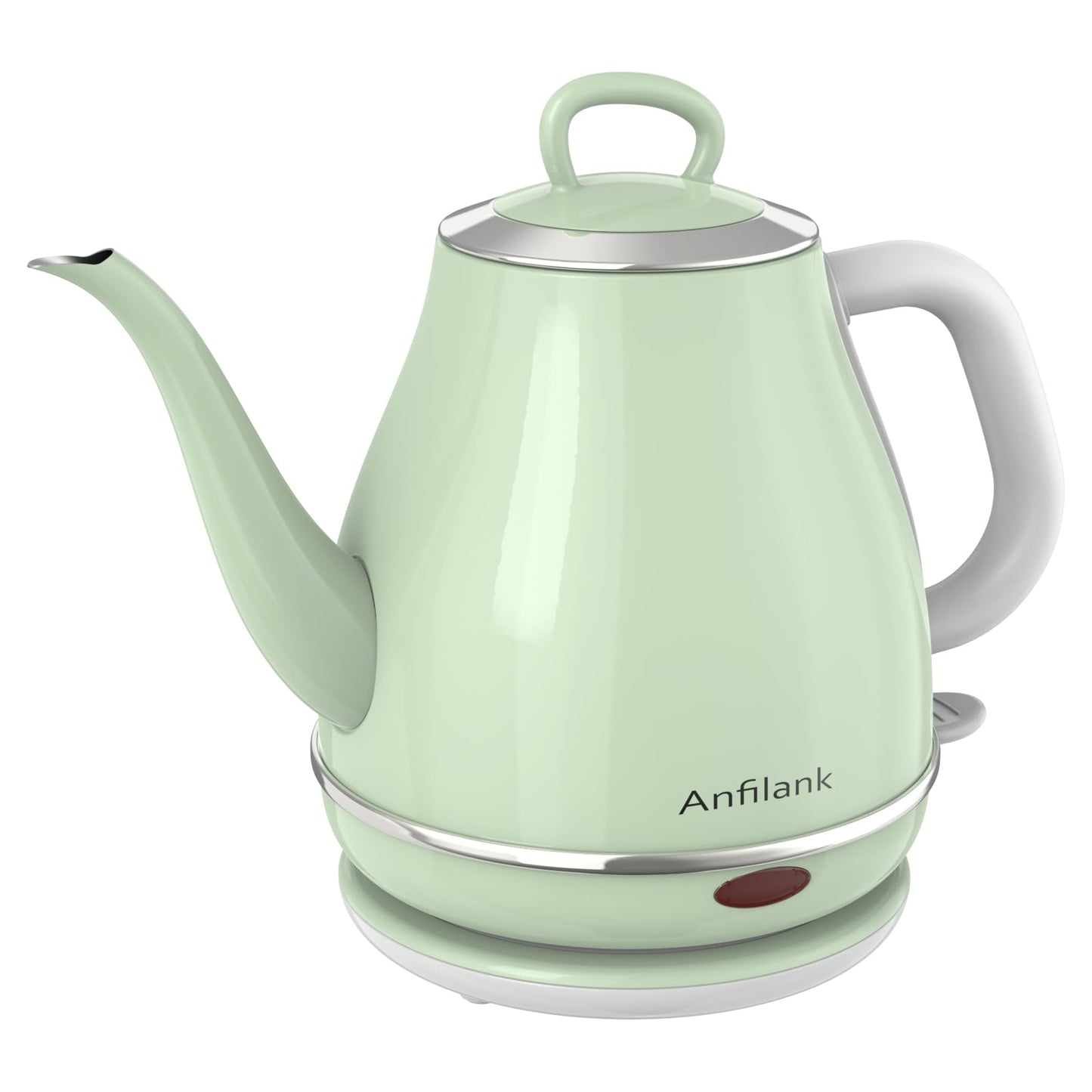 Anfilank Gooseneck Electric Kettle, 1L 1500W, 100% Stainless Steel BPA Free Electric Tea Kettles with Auto Shut & Boil Dry Protection. Water Kettle for Pour-over Coffee & Tea (Green)