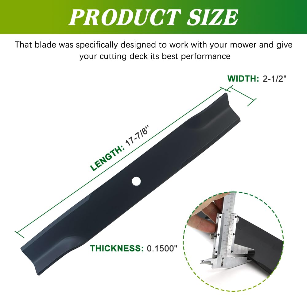 783753 Blades Fit for 52 inch Lawn Mower Hustler Fasttrack, Z, Mini Z, Super Mini Z, Super Z and Raptor with 52'' Deck Replace OE 795526, 603995, 783753, 787721, 30227-52X 3PCS