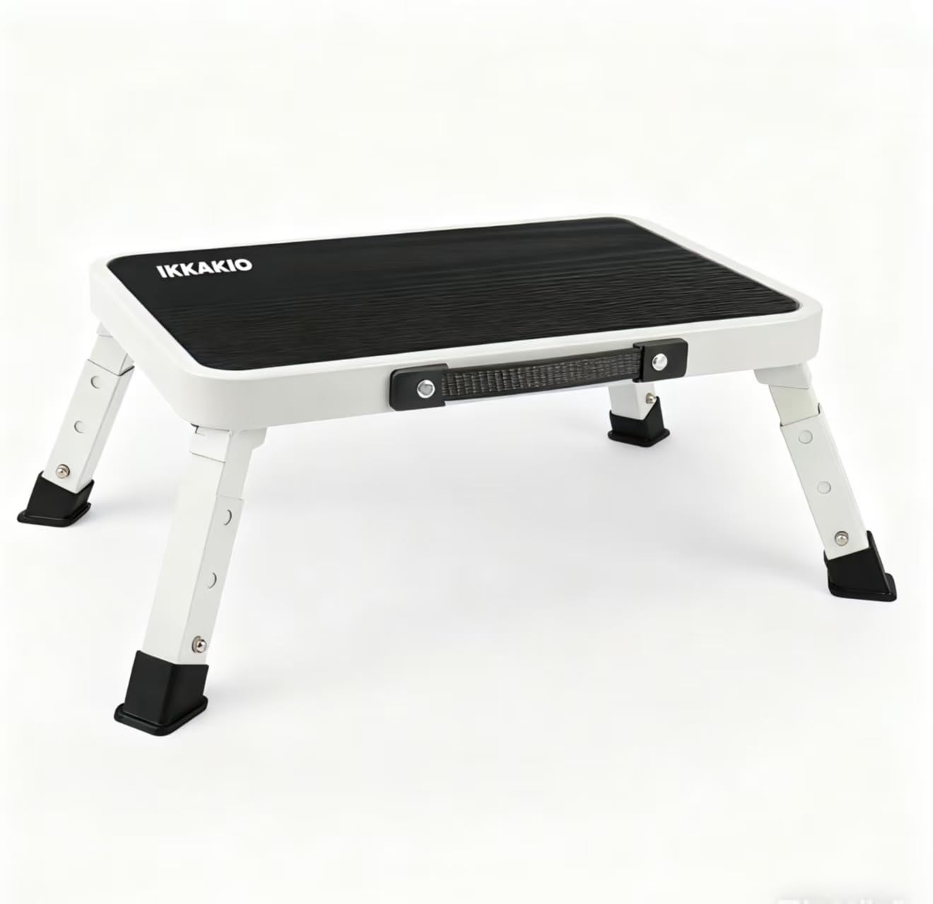 IKKAKOI Folding Step Stool, Height-Adjustable Step Stool with Non-Slip Platform, Step Ladder for Adults or Kids in Kitchen, Home, 500 Lbs Capacity