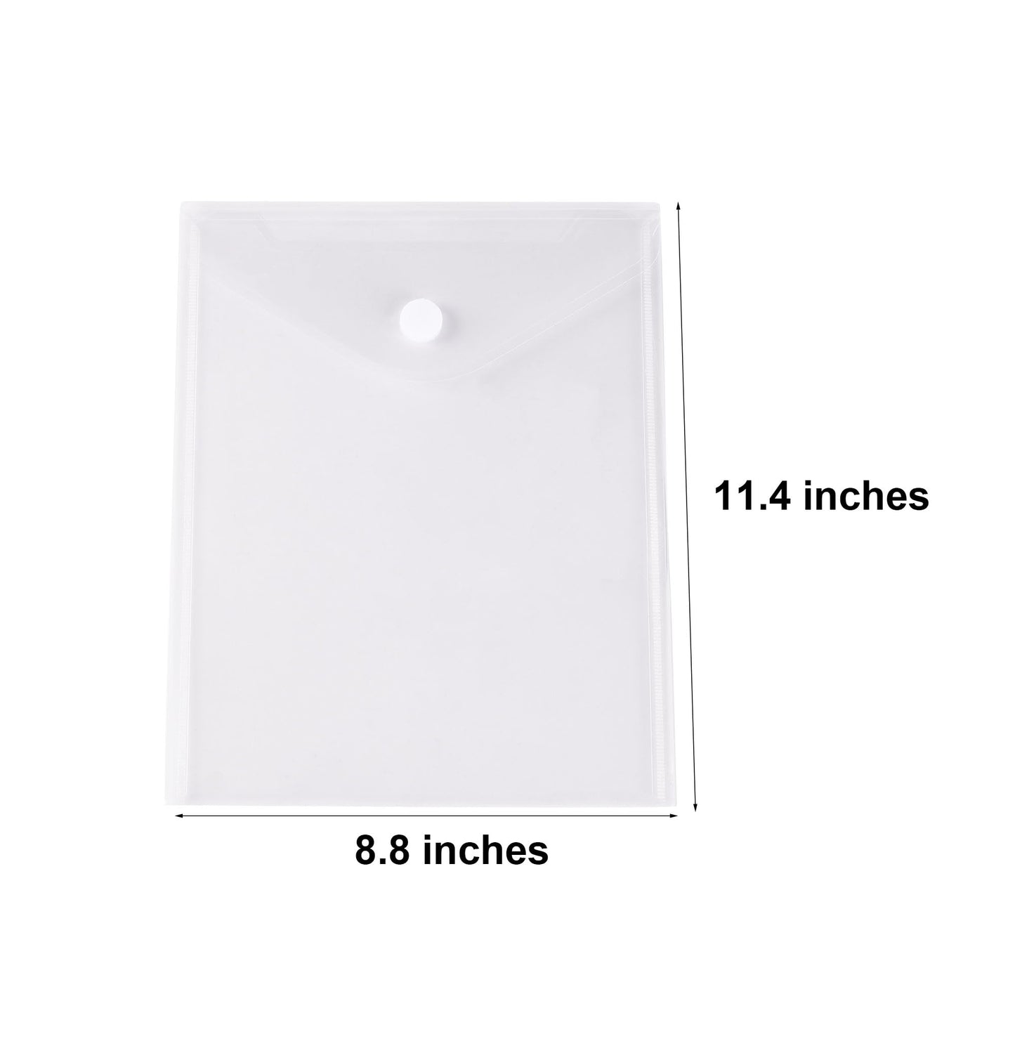 YESSART 8.5 x 11 Vertical Clear Letter Sized Plastic Envelopes Document File Storage Holder 40 Pack Hook Loop Closure