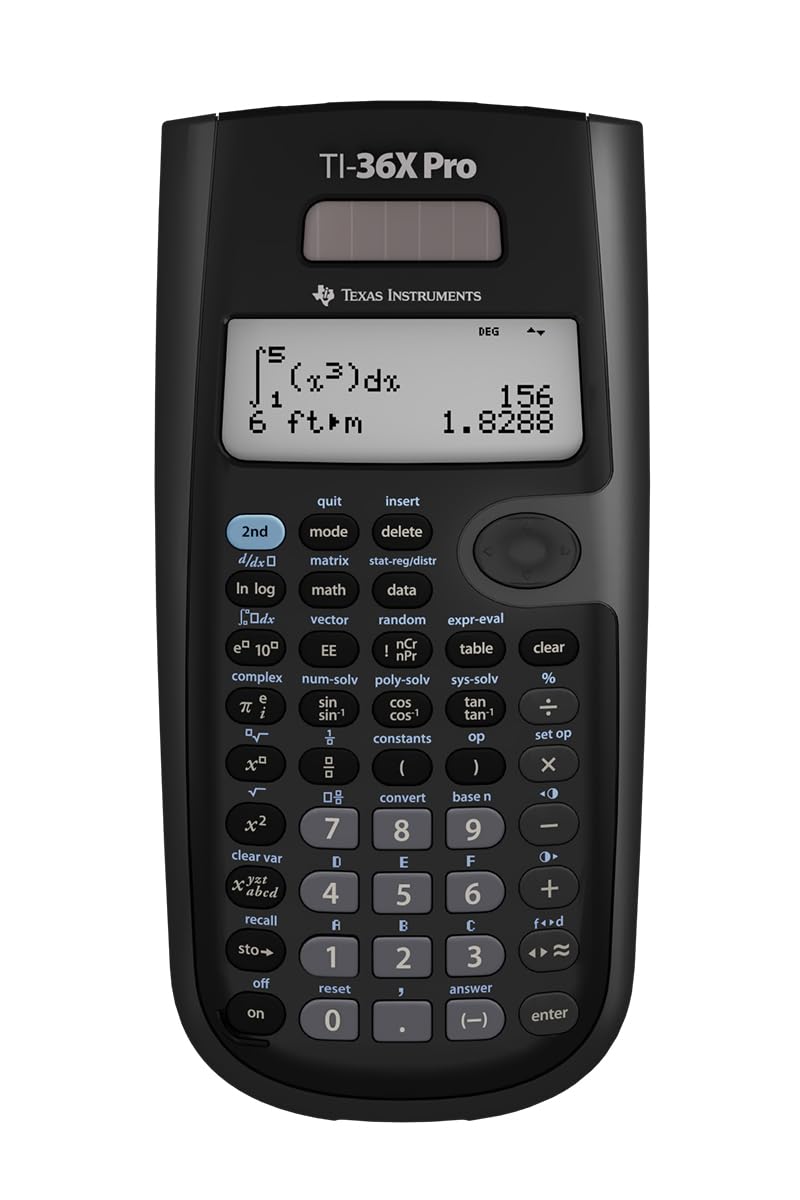 Texas Instruments TI-36X Pro Engineering/Scientific Calculator, Black, 9.7 Inch
