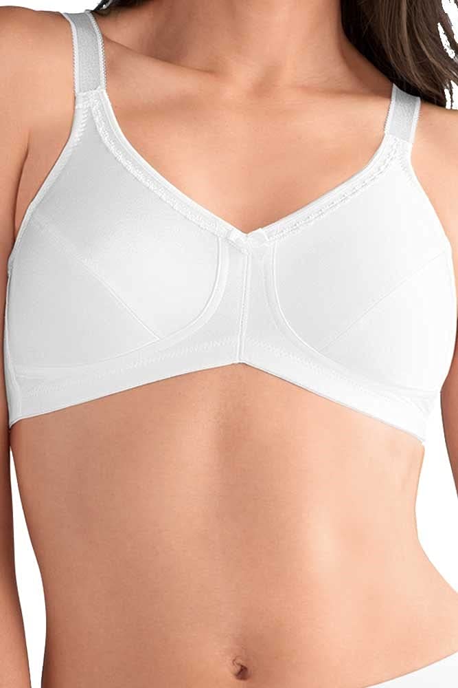 Amoena Women's Rita Wire-Free with Coolmaxa Pockets Bra, White, 44A