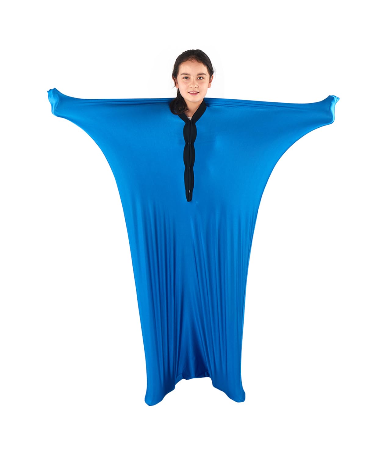 TOPARCHERY Sensory Sox Body Socks ，56" x 27" Full Wrap to Relieve Stress Deep Pressure Simulation，Good for Height: 52"-61" Large, Blue