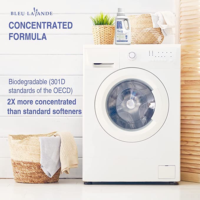Bleu Lavande - Natural Liquid Laundry Detergent - Concentrated Detergent - Made with Pure Lavender Essential Oil - Biodegradable - No Phosphates - No artificial fragrances - 3x 32.1 Fl Oz - 3 Pack