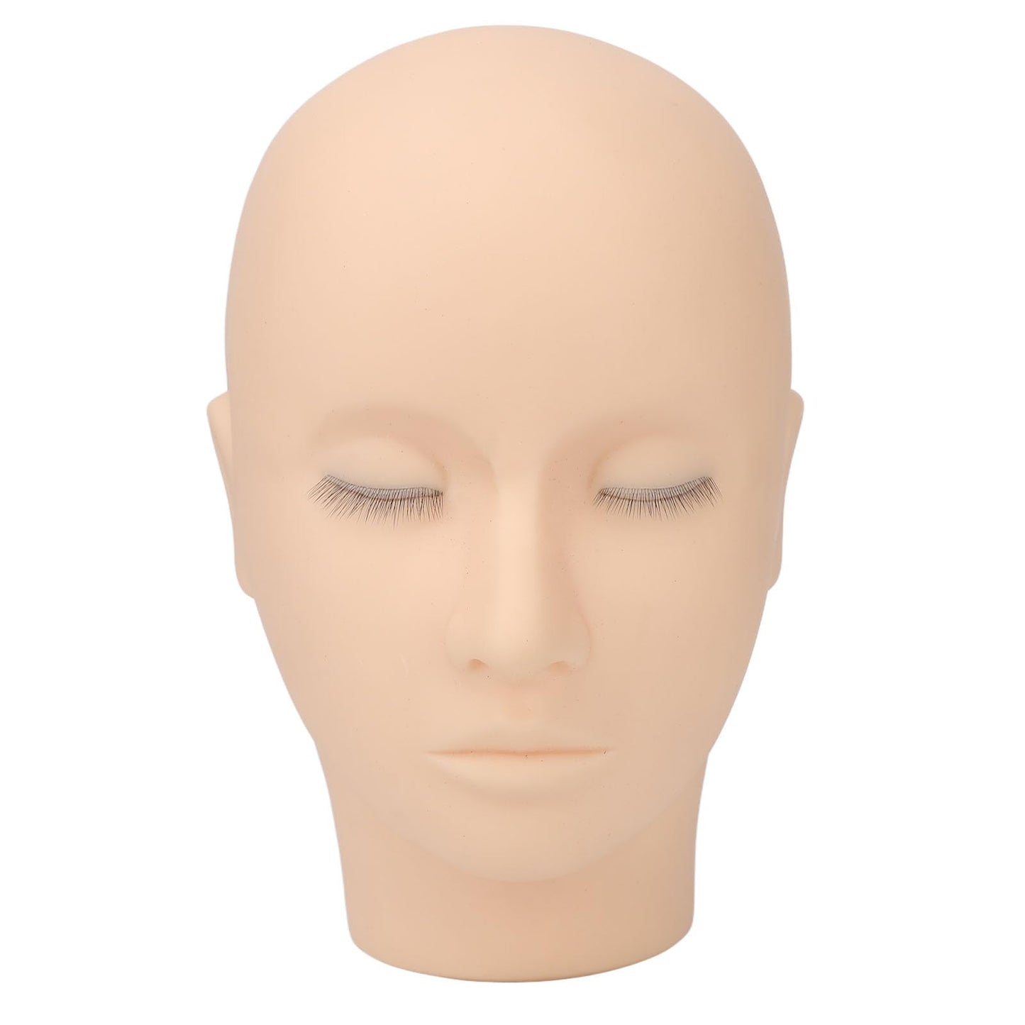 Lash Mannequin Head, 3 Layers Silicone Eyelash Mannequin Head with Eyelids, Eyelash Extension Makeup Practice Training Mannequin Doll Face Head for Lash Extension