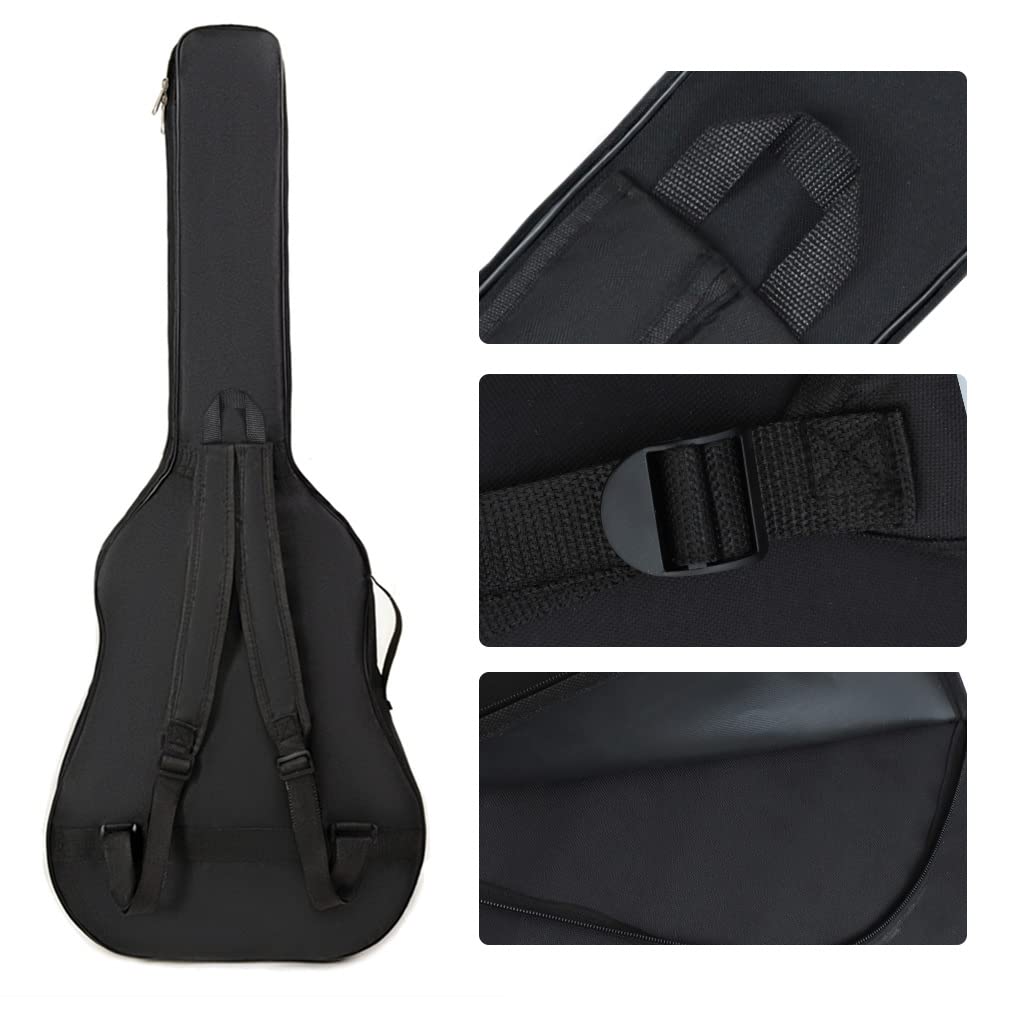 Evil Hair 36 Inch Acoustic Guitar Gig Bag Waterproof Dual Adjustable Shoulder Strap 5mm Padding Backpack with Accessories -For 36" Acoustic Classic Guitar