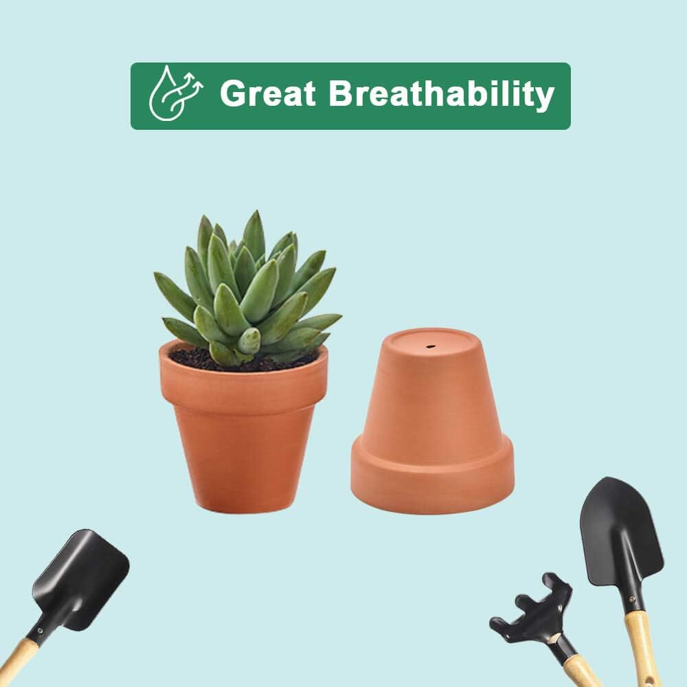48 Pcs Tiny Terracotta Pots - 2 inch Small Mini Clay Pots with Drainage Holes Flower Nursery Terra Cotta Pots for Indoor/Outdoor Succulent Plants, Crafts, Wedding Favor