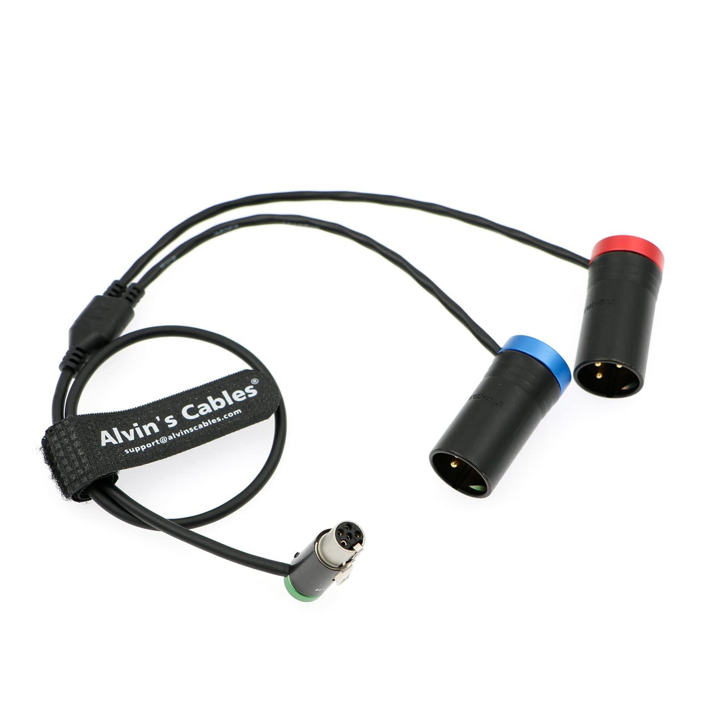 Alvin's Cables 10Inch+4Inch+4Inch TA5F to Dual LP XLR 3 Pin Male Audio Cable for Wisycom-MCR54, Lectrosonics-DCHR-Receiver, Professional Cameras, Portable Recorders, Mixers