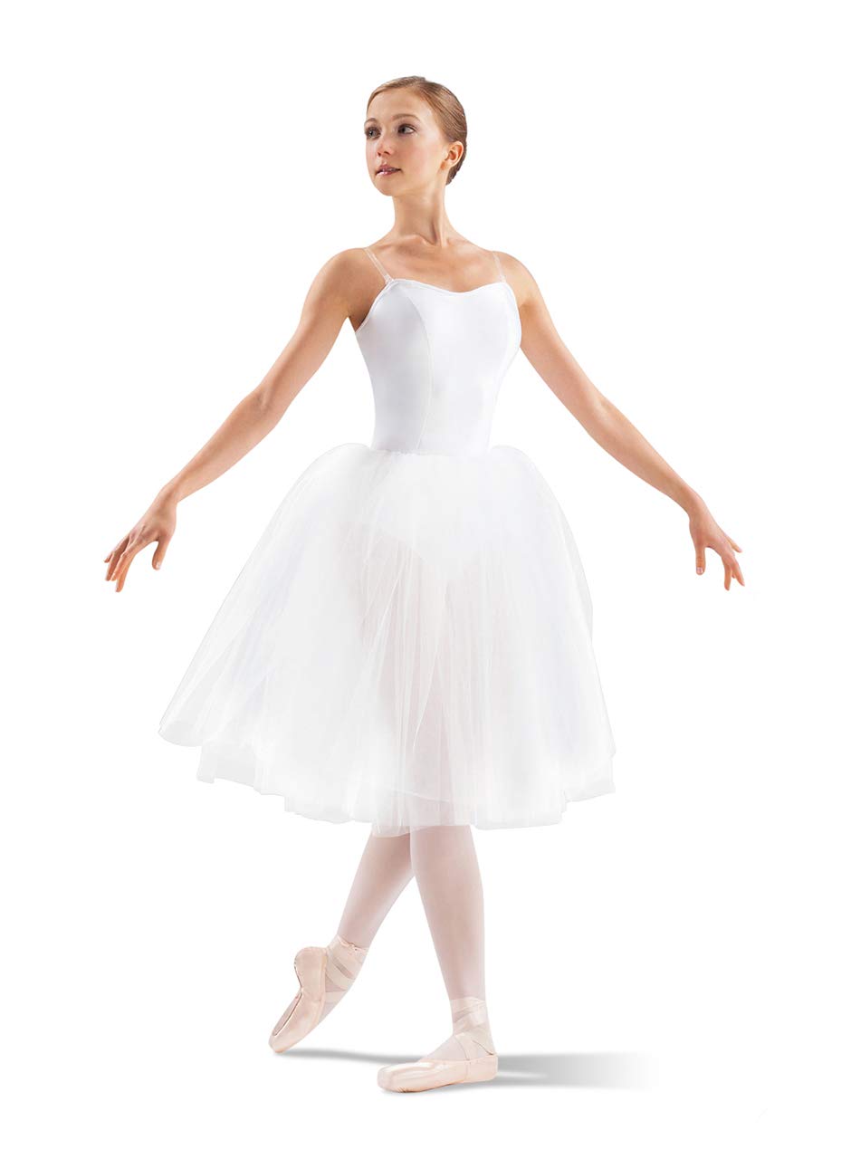 Leo Women's Standard 24" Soft Tulle Juliet Dance Tutu Skirt White