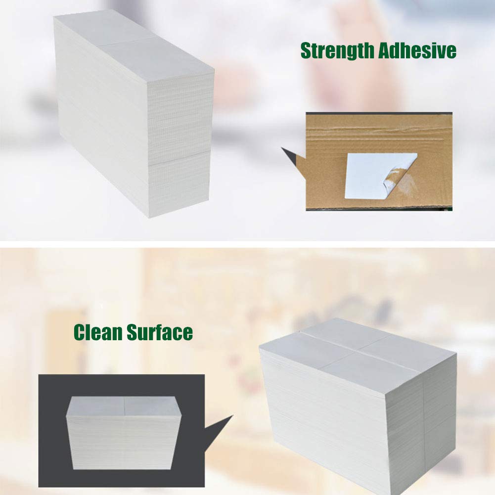 BESTEASY 4" x 6" Fanfold Direct Thermal Labels, White Perforated Permanent-Adhesive Shipping Labels Compatible with Zebra, Elton (2 Stacks, Total 4000 Lables)