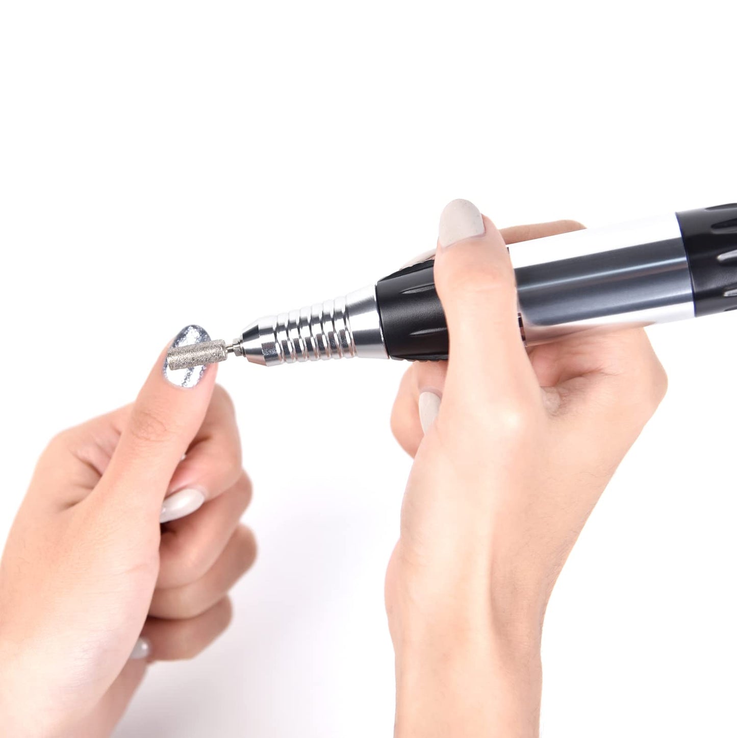 Rolabling Nail Drill Handpiece Electric Nail Drill File Machine Replacement Pen Manicure Pedicure Bit Tool (Pink)