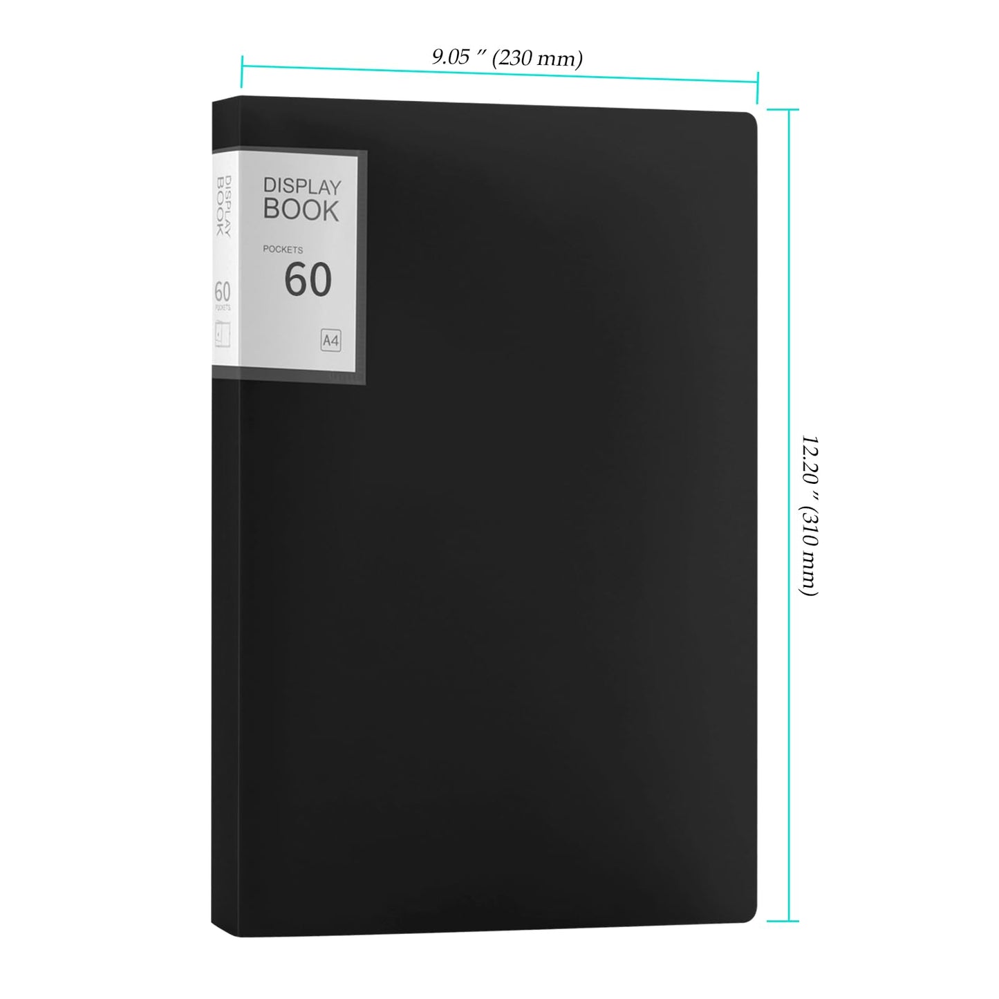 NINGWAAN 6 Pcs Professional Presentation Binder, A4 Portfolio Folder Binder with 60 Plastic Sleeves, Document Organizer for Artwork, Office Papers, Recipe Collections