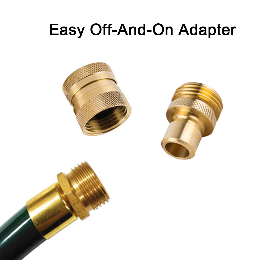 HQMPC Garden Hose Quick Connect Brass Hose Quick Connectors Water Hose Connector 3/4" GTH (3 Female Coupler+ 6 Male Nipples)