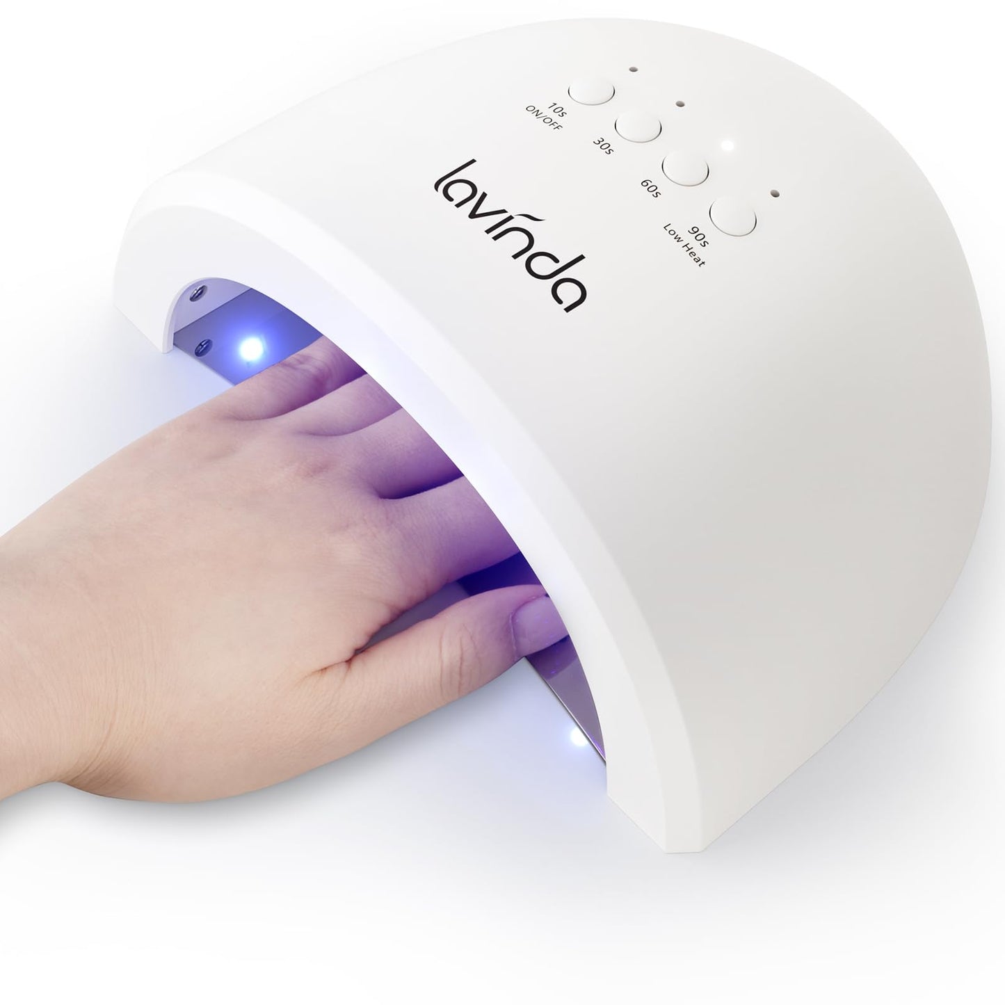 Lavinda UV LED Nail Lamp for Gel Polish, 48W Nail Dryer with Premium Matte Finish, Fast Curing UV Light with 4 Timers, Smart Sensor & Detachable Base for Hands & Feet Salon Home DIY Manicure