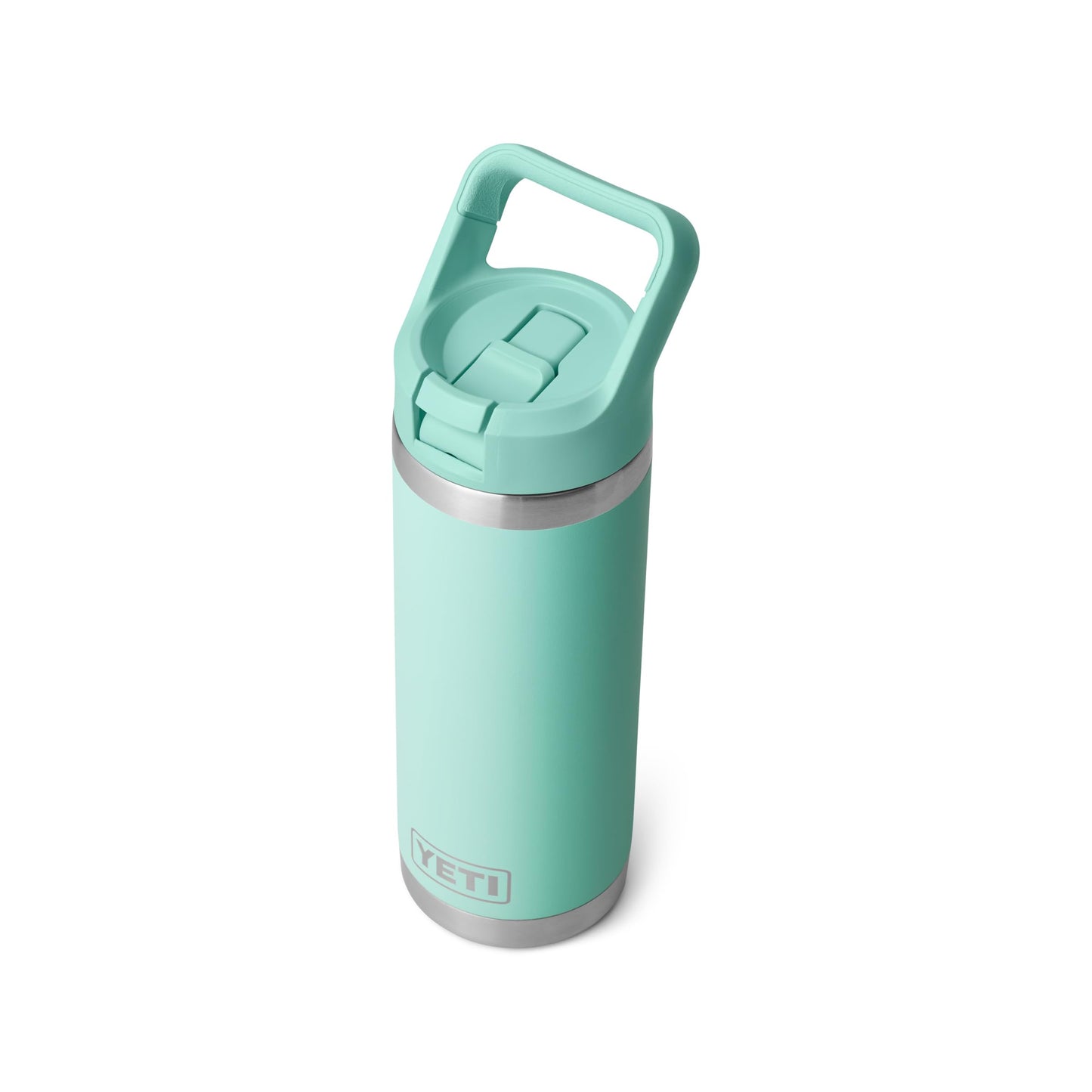 YETI Rambler 18 oz Bottle, Vacuum Insulated, Stainless Steel with Straw Cap, Seafoam