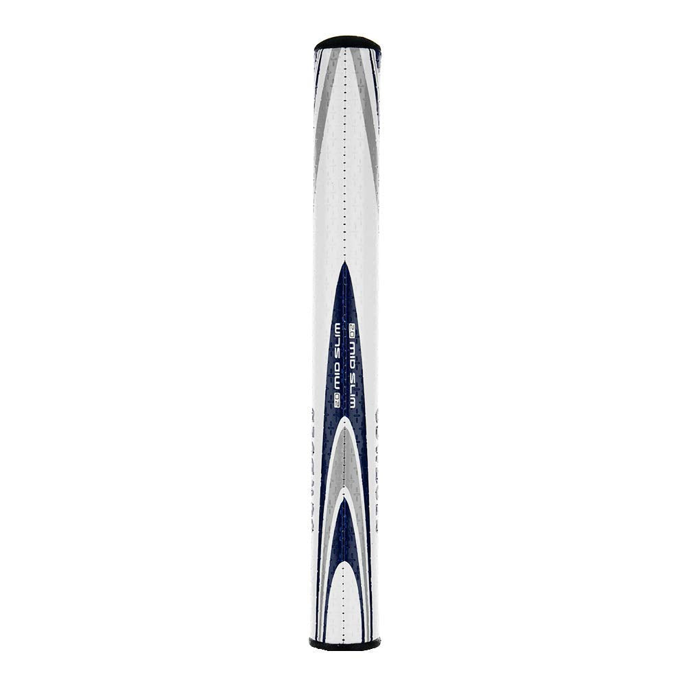 SuperStroke NFL Golf Putter Grip, Dallas Cowboys (Mid Slim™ 2.0) | Cross-Traction Surface Texture and Oversized Profile | Even Grip Pressure for a More Consistent Stroke | Non-Slip Grip,Navy/White