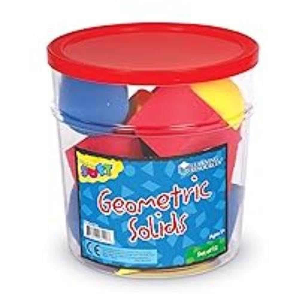 Learning Resources Hands-On Soft Geosolids, Soft Foam 3D Shapes, Set of 12, Ages 5+ - 2 inches; 3 inches (LER6120)