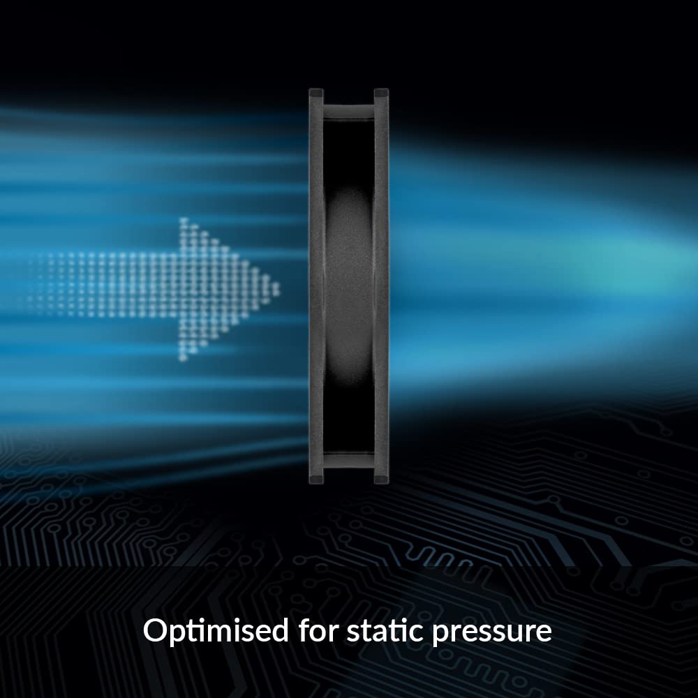 ARCTIC P12 (5 Pack) - 120 mm Case Fan, Pressure-optimised, Quiet Motor, Computer, Fan Speed: 1800 RPM - Black