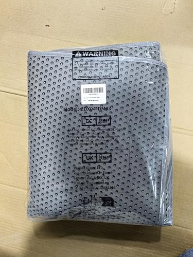 Garoopion Cat Litter Mat, 90 x76 cm Cat Litter Box Mat, EVA Waterproof Trapper, Honeycomb Double Layer Catcher, Easy to Clean, Gray, 1 Side Connected