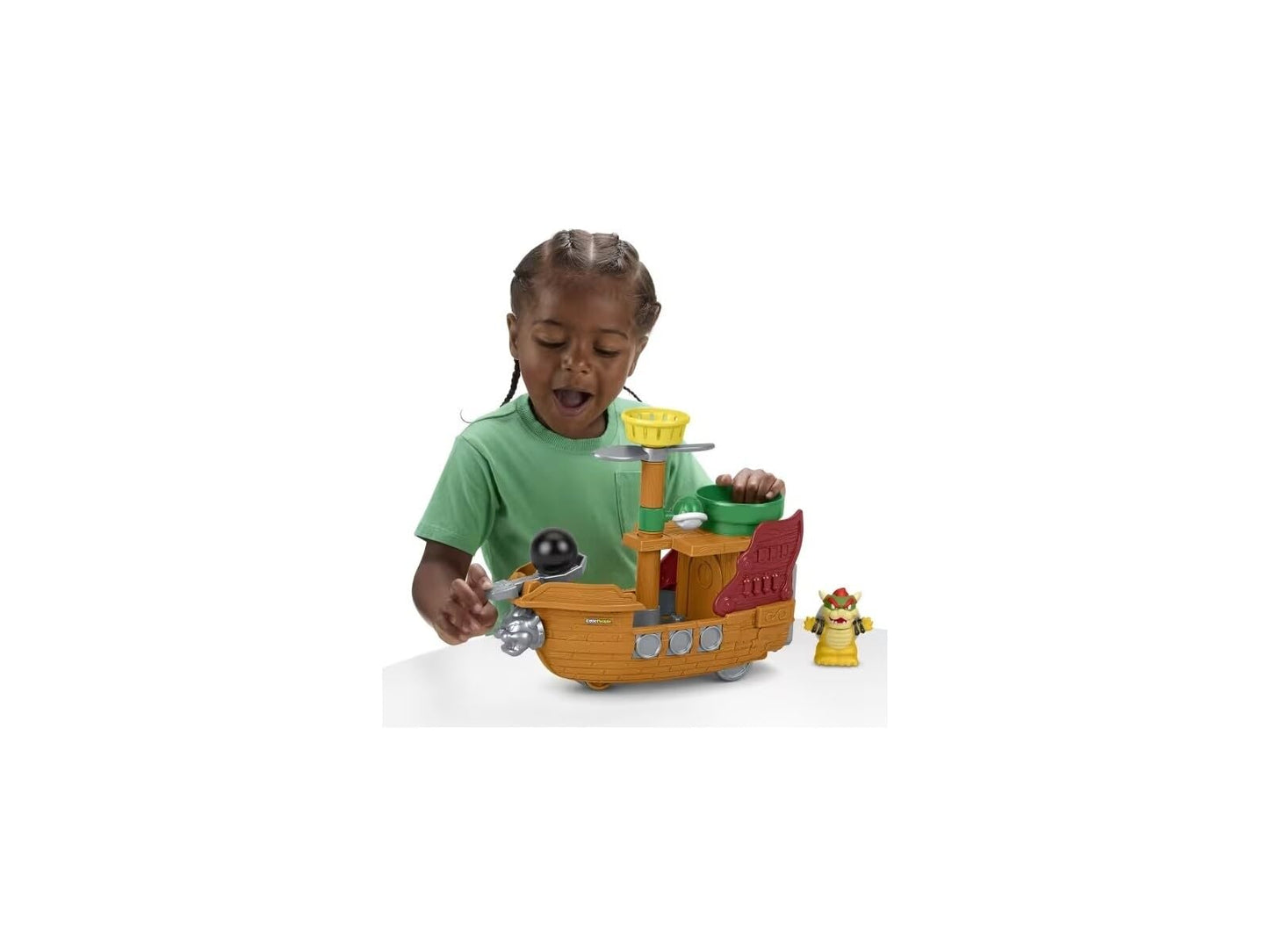 Fisher-Price Little People Toddler Toy My Mario Bowser’s Airship Playset with Figure for Preschool Pretend Play Kids Ages 18+ Months