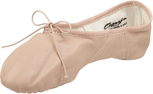 Capezio Leather Juliet Ballet Shoe, Light Pink, 9 M
