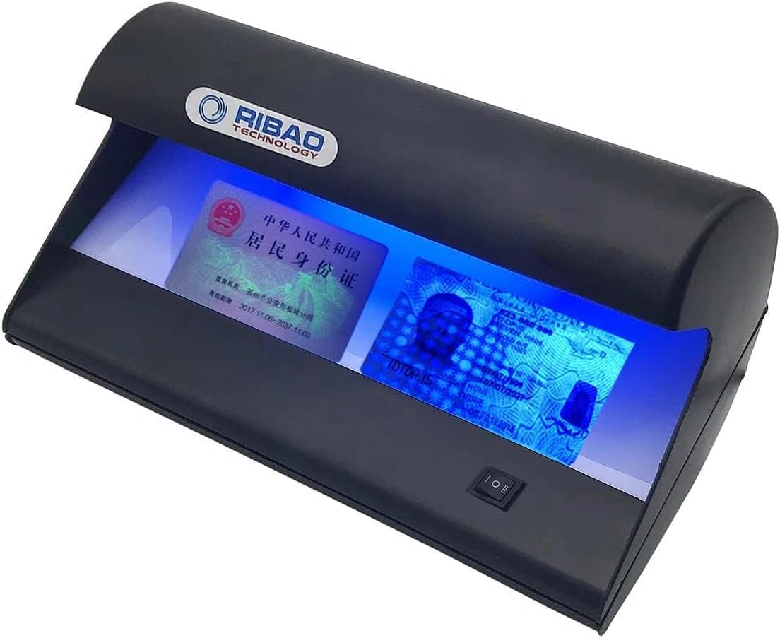 Ribao SLD-16 Bill Detector with UV and Watermark Counterfeit Detection, Money Checker, ID Card/Passport Identification and verification, Business and Office use