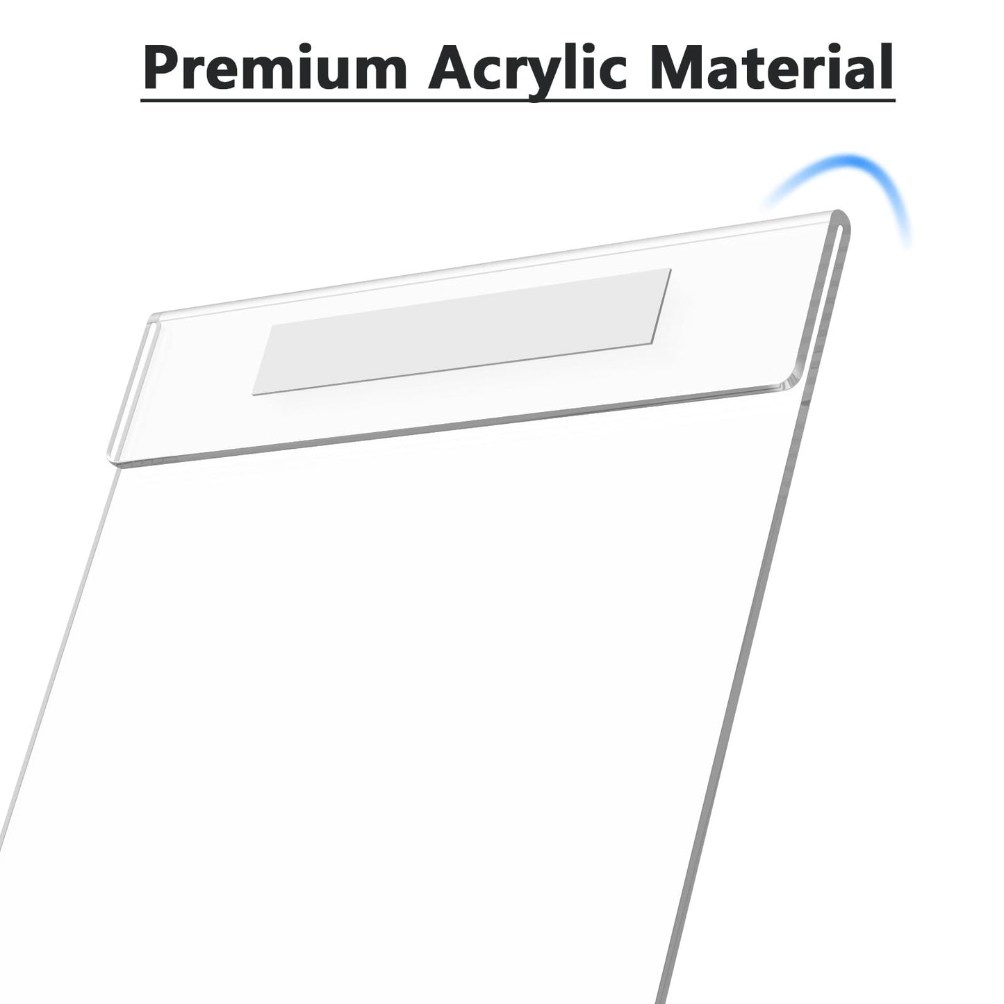 MaxGear 12 Pack Acrylic Sign Holder 8.5 x 11 Wall Mount Clear Plastic Sign Holder with Double Sided Tape, Plexiglass Document Flyer Acrylic wall Frame for Office, Home, Store, Restaurant