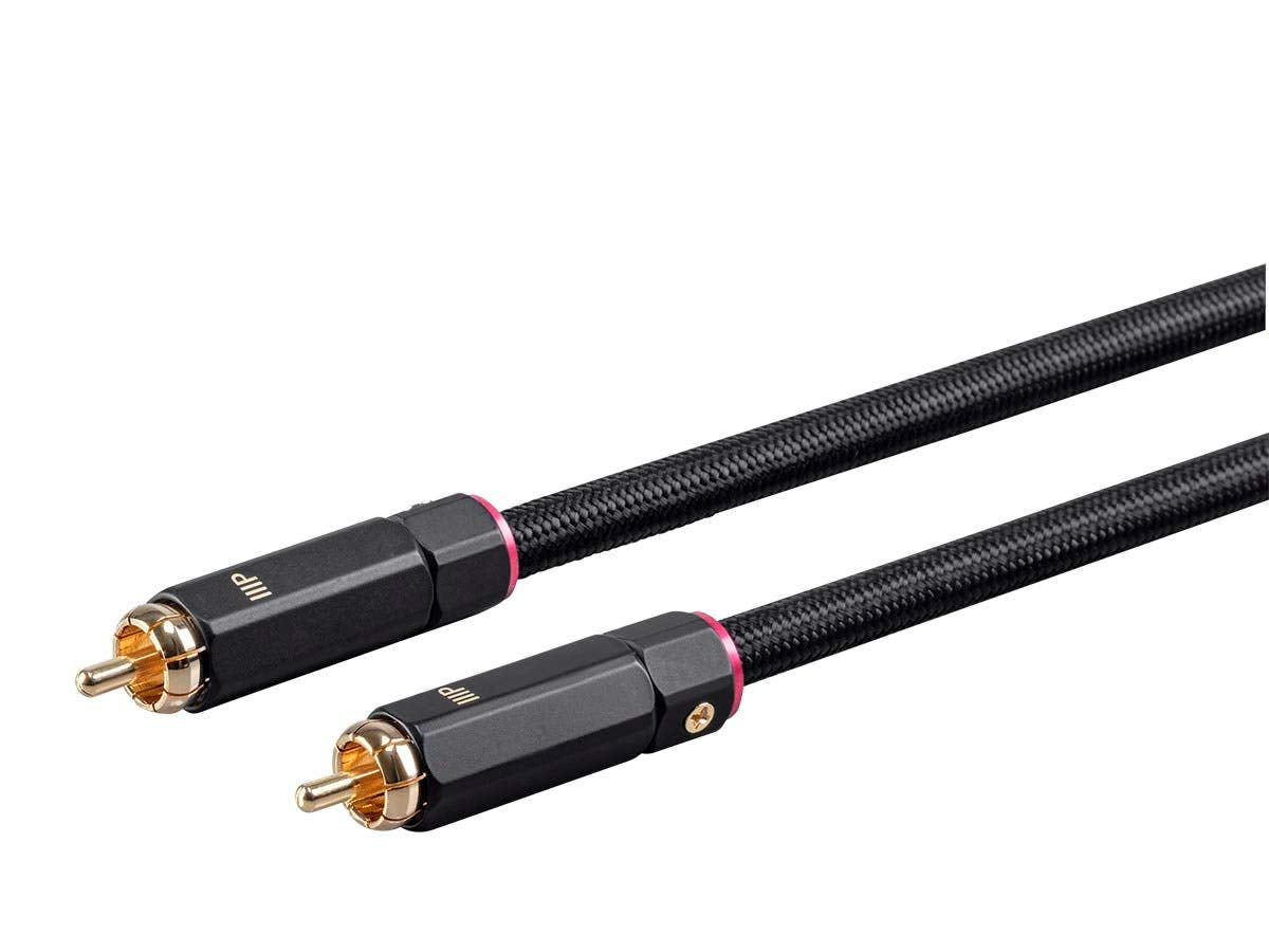 Monoprice Onix Series Digital Coaxial Audio/Video RCA Subwoofer CL2 Rated Cable RG-6/U 75-ohm 12ft, Black (121680)