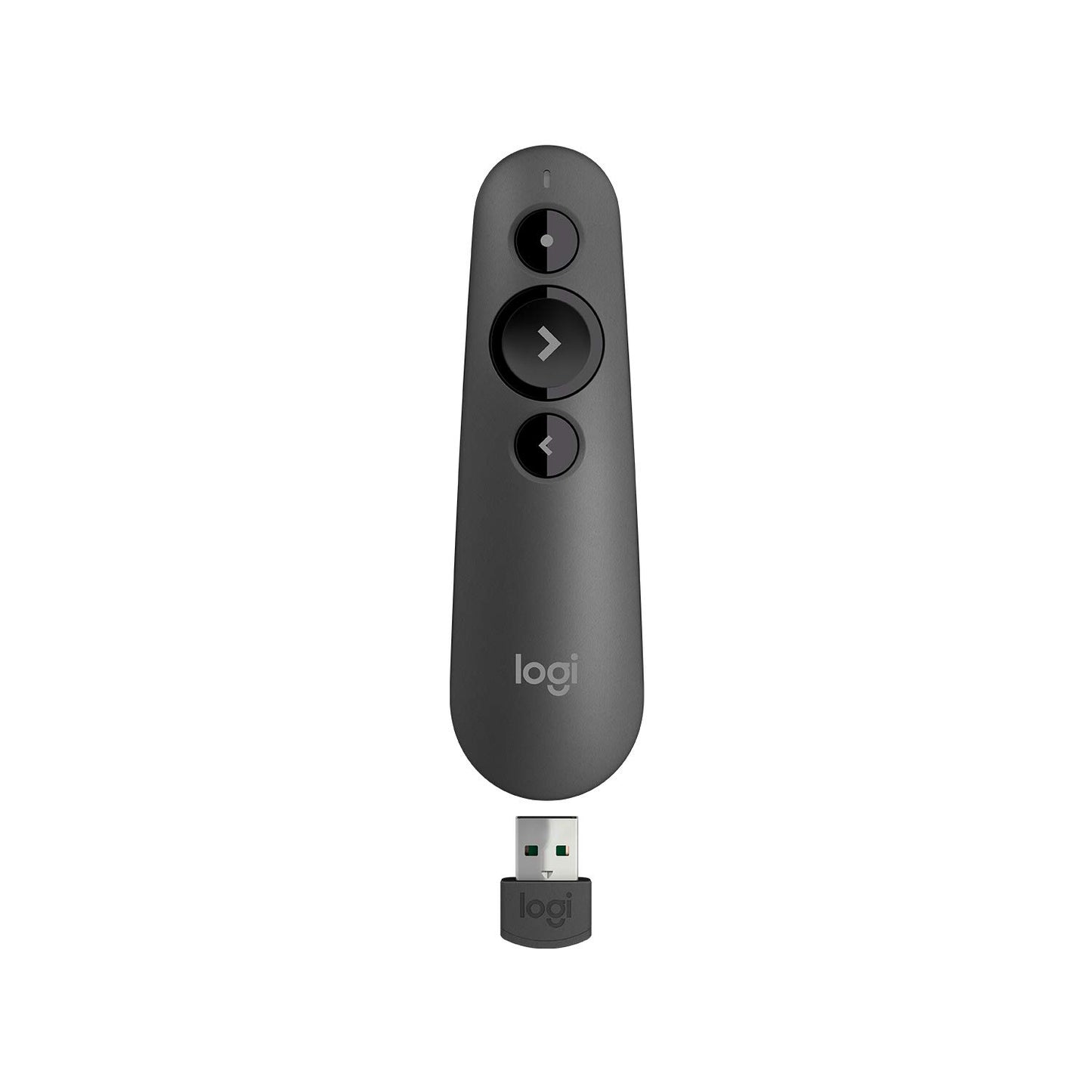 Logitech R500s Laser Presentation Remote, Bluetooth, USB-A Receiver, Presentation Clicker with Laser Pointer (Class 1) for Powerpoint, Keynote, Google Slides, for Windows/MacOS - Black