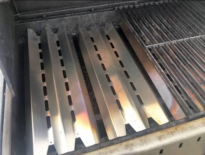 BBQSAVIOR SP51 BBQ Parts Heat Shield Replacement for Broil King Baron, Broil Mate 7123-64H, 7123-67H, Huntington Barbecue Gas Grills, 15 7/8 x 6 inch Heat Plate 52209-404, 4-Pack